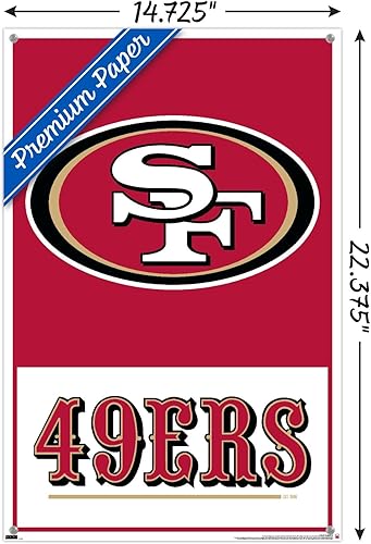 Miniatura 8 de NFL San Francisco 49ers - Póster de pared con logotipo 21 y chinchetas