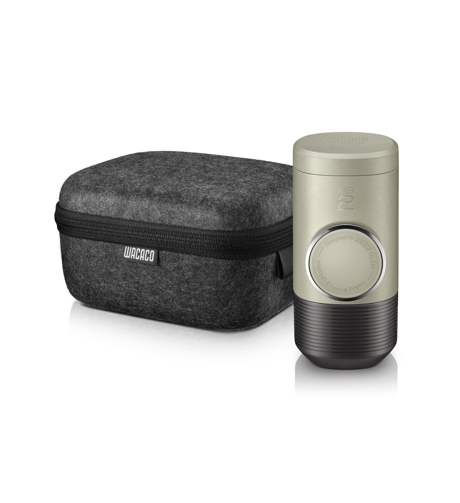WACACO Minipresso NS2, cafetera espresso portátil para cápsulas NS, con estuche protector, de funcionamiento manual, ideal para la oficina, los viajes y el camping