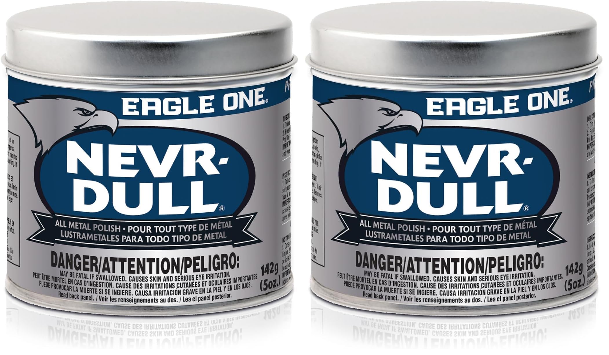 Eagle One Car Polish, Nevr-Dull Wadding Metal Polish, 5 Oz (Pack of 2)