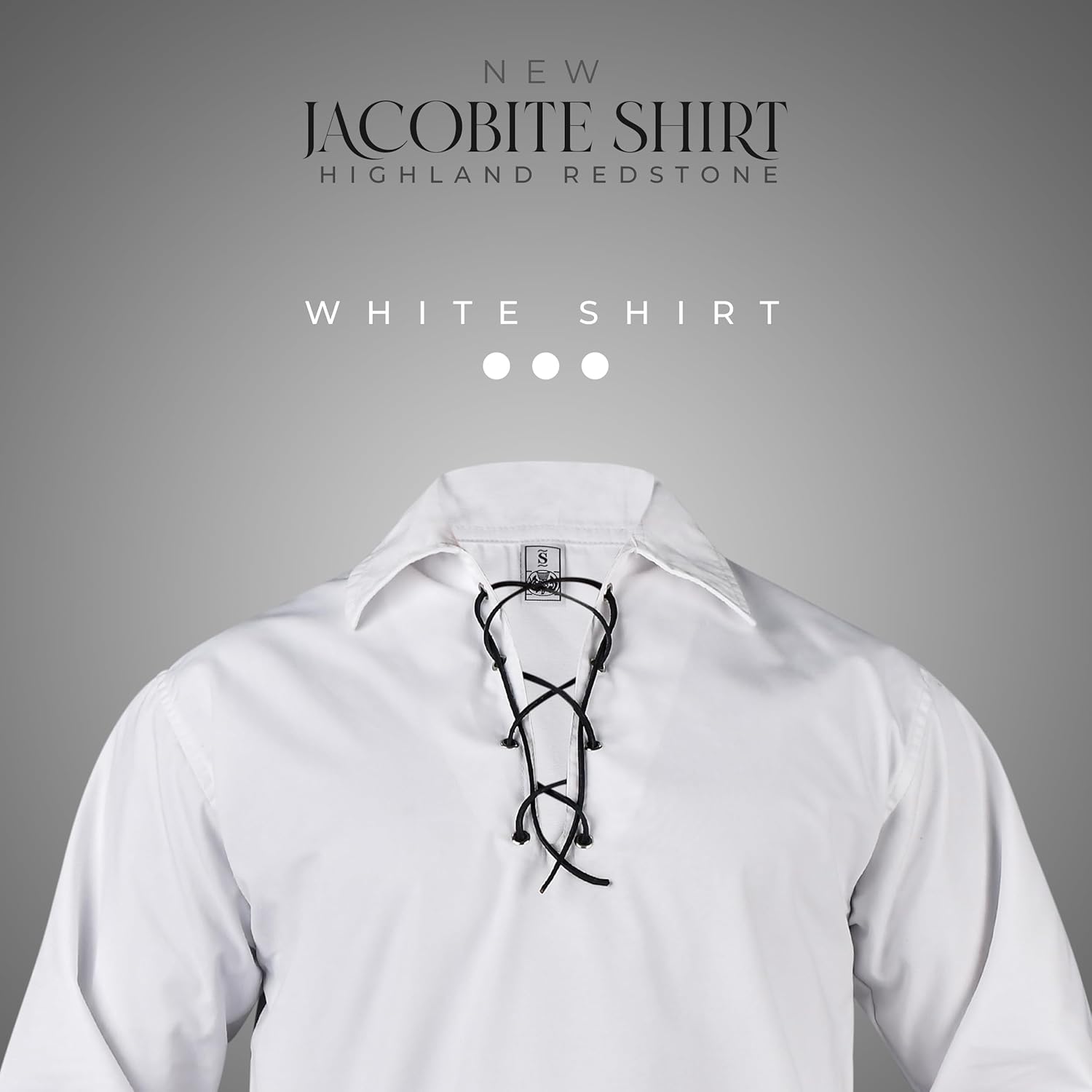 Jacobite Shirt for Men Scottish Ghillie Kilt Shirt Long Sleeve Lace Up Medieval Renaissance Pirates Shirt - Image 5