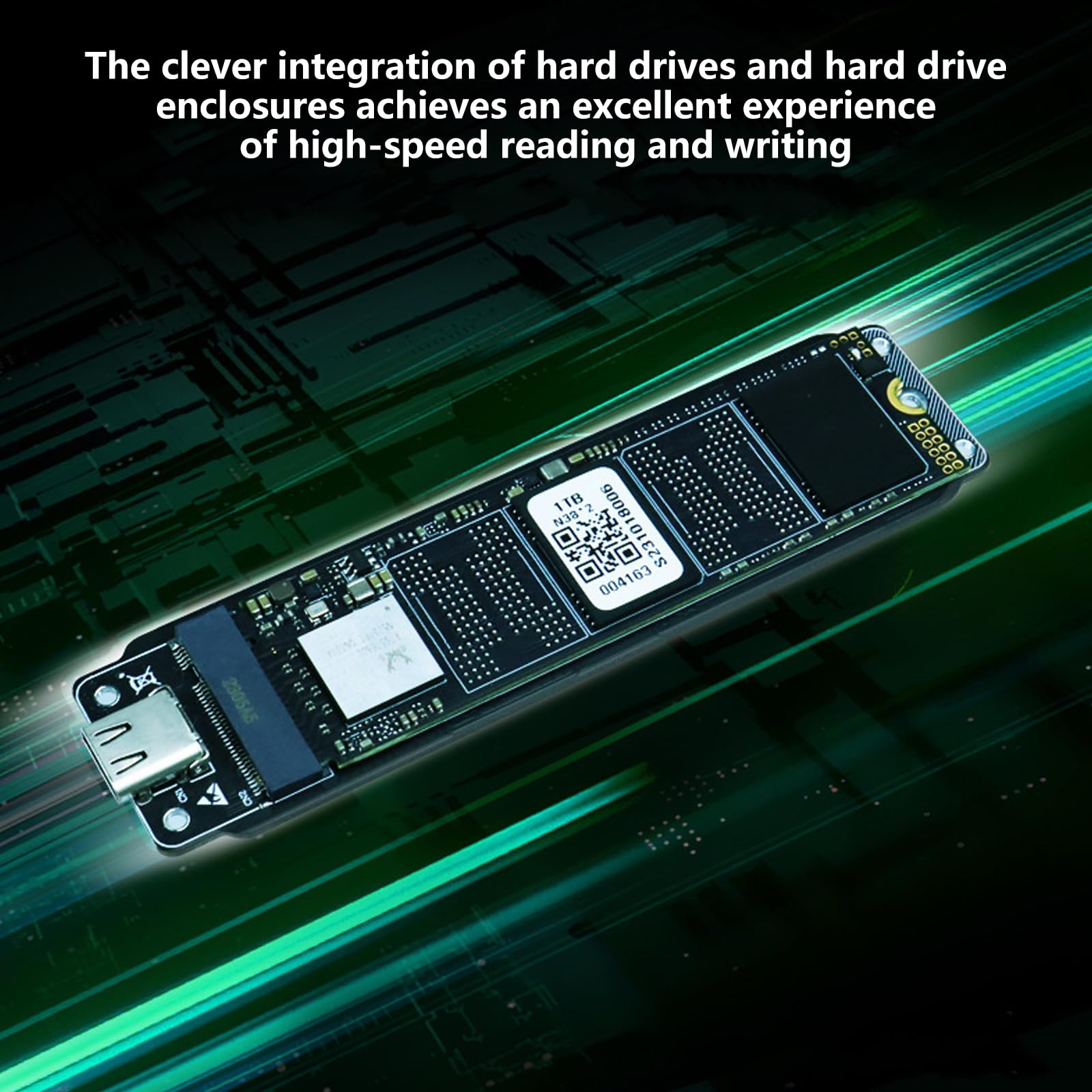 2280 unidades de estado sólido con USB 3.1 de 10 Gbps con pantalla LCD para laptop, PC, escritorio, NVMe SSD