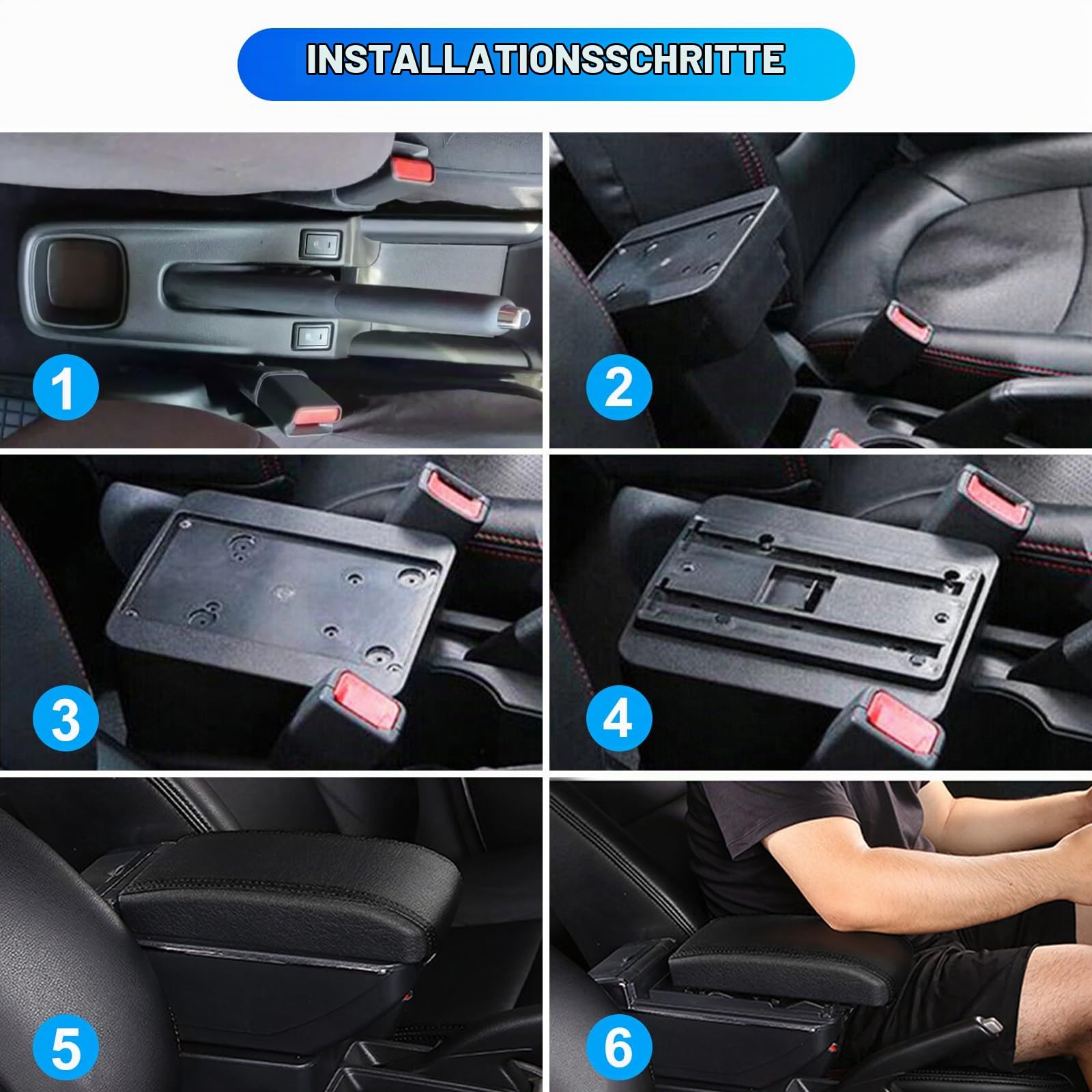 Mittelarmlehne Box Kompatibel mit Suzuki Swift 2005-2024