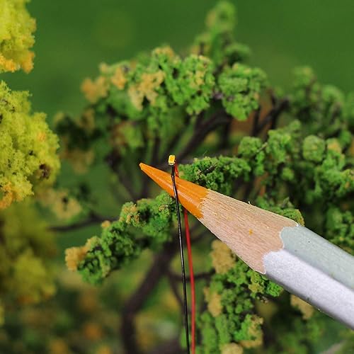 Vista 69 de Evemodel L0402B 20pcs pre-cableado SMD LED 0402 Bule Diodo emisor de luz 12V pre-soldado Micro Litz cable cable longitud 7.8 pulgadas (7.9 in)