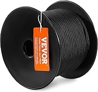 Vista 11 de VEVOR Cuerda de nailon trenzada, 3/16 pulgadas x 250 pies, 32 hebras, 720 LBS de resistencia a la rotura para exteriores, aparejo de árbol arborista