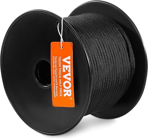 Miniatura 11 de VEVOR Cuerda de nailon trenzada, 3/16 pulgadas x 250 pies, 32 hebras, 720 LBS de resistencia a la rotura para exteriores, aparejo de árbol arborista