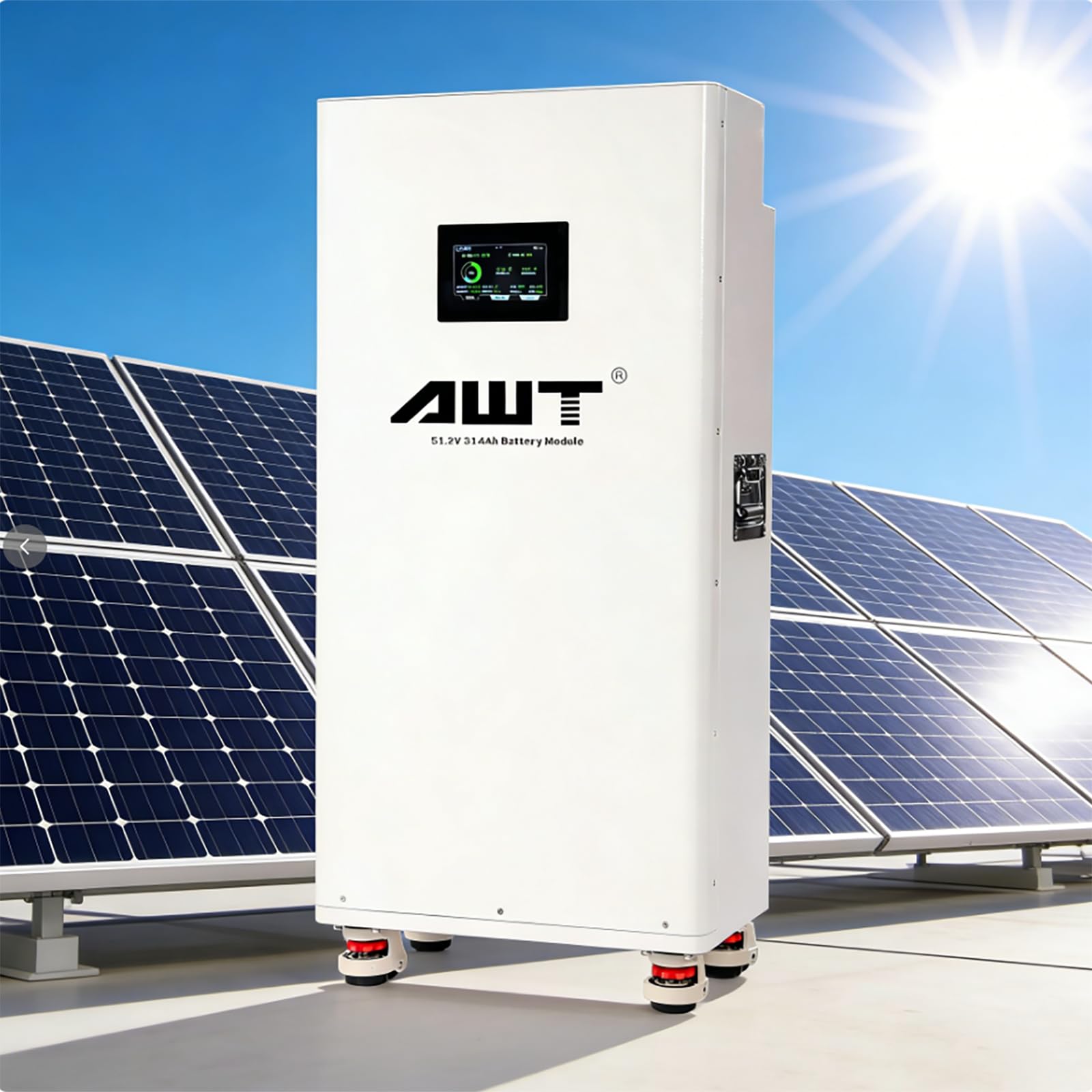 Batería de 48 V/51,2 V 314 Ah EVE LiFePO4, batería de almacenamiento solar de 16 kWh con 200 A JK BMS, WiFi, Bluetooth, RS485 y CAN, pantalla táctil, control de aplicación, más de 15000 ciclos de