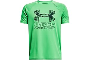Under Armour Boys' Tech Hybrid Printed Fill Short-Sleeve T-Shirt for Youth Lacrosse