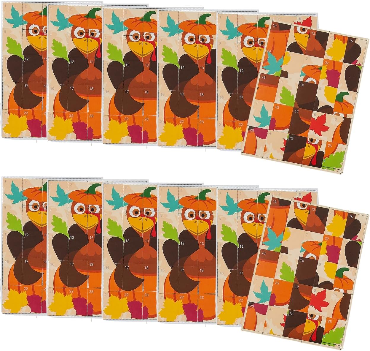 Fun Express Thanksgiving Sticker Puzzles - 12 Pieces