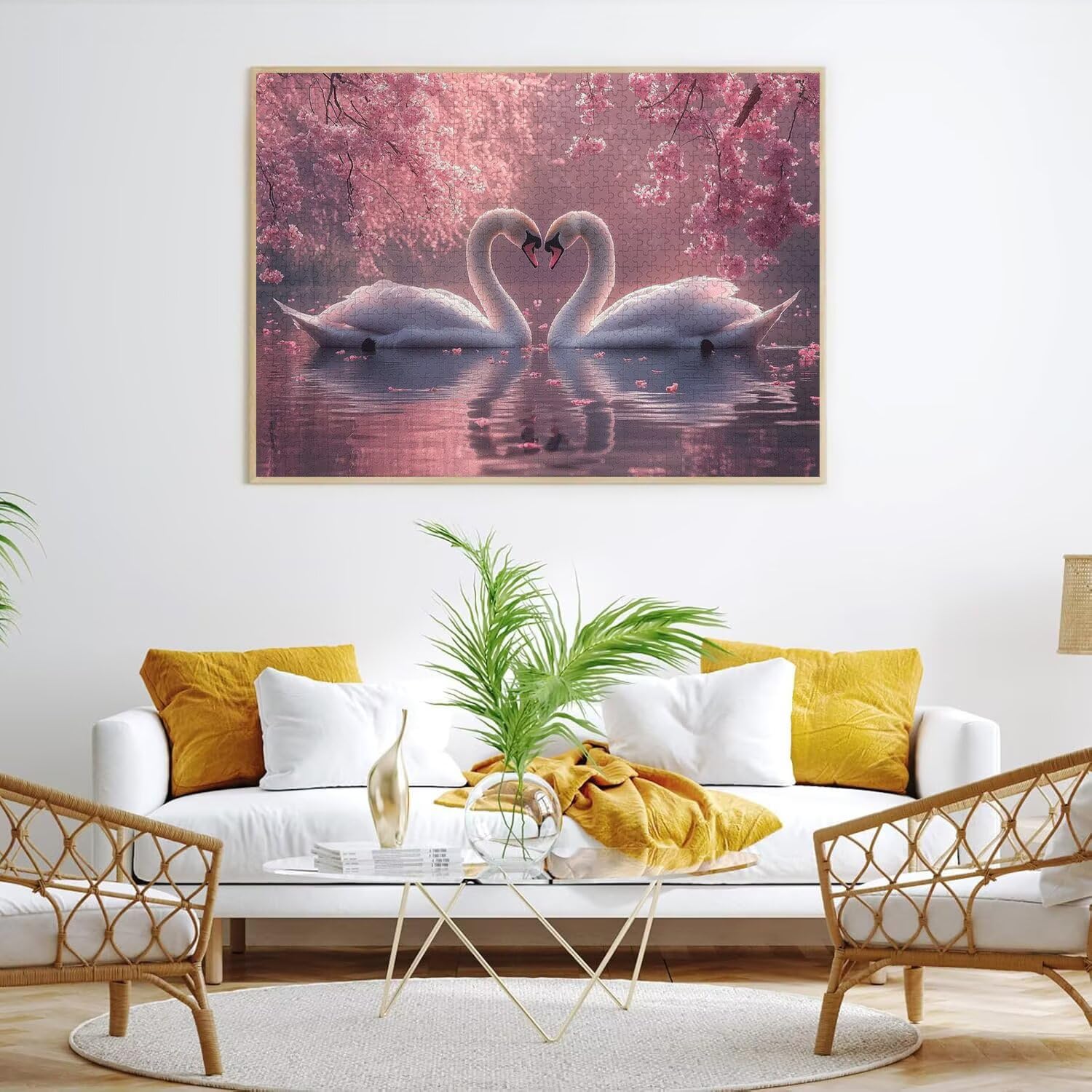 Puzzle dla dorosłych 2000, kwiat wiśni gęś, 99 x 70 cm, n-820