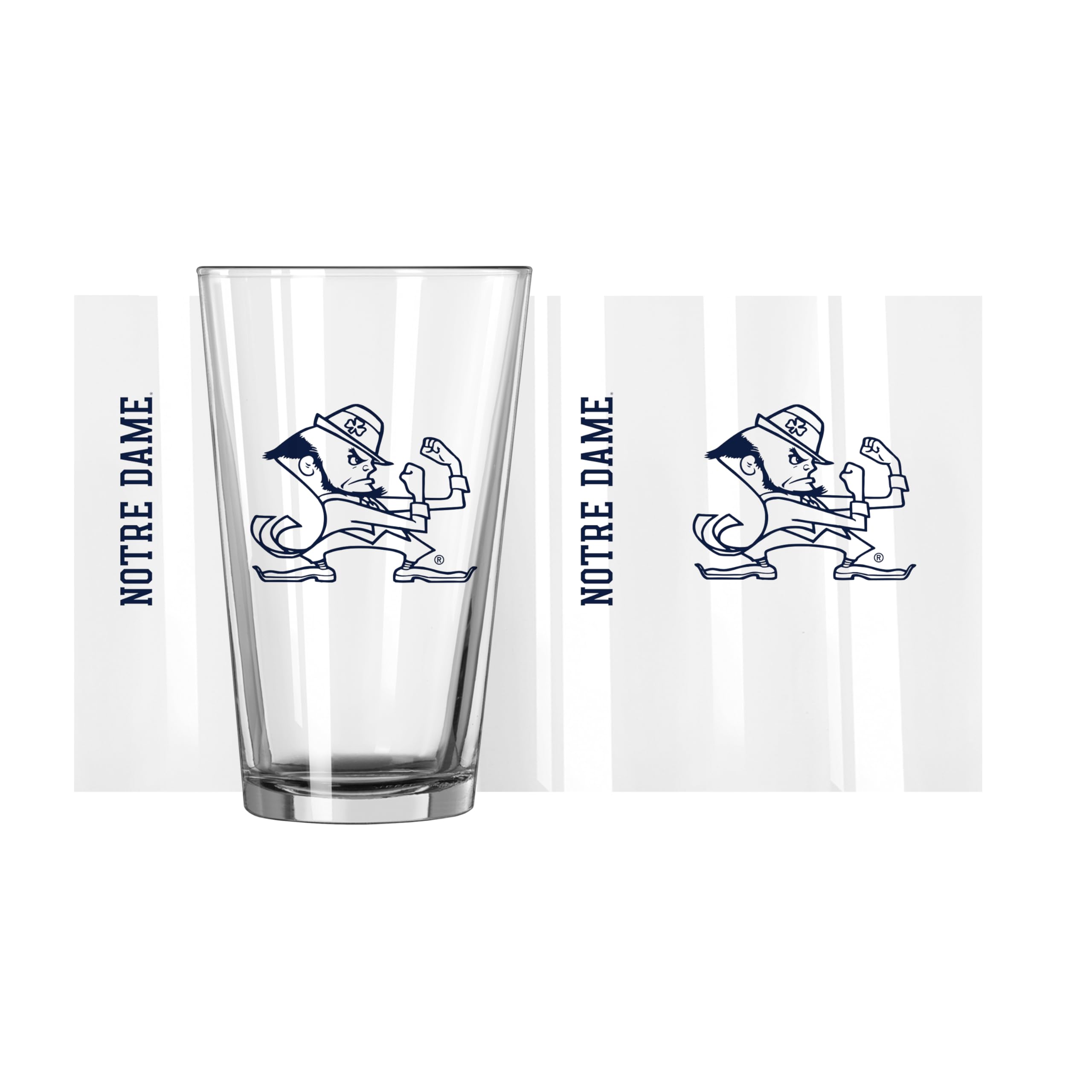 Logo Brands NCAA 16 oz Pint Glass - Durable Glass With Bold Team Color– Chip-Resistant Rim Drinkware For Fans, Tailgates, Home Bars &amp; Everyday Use