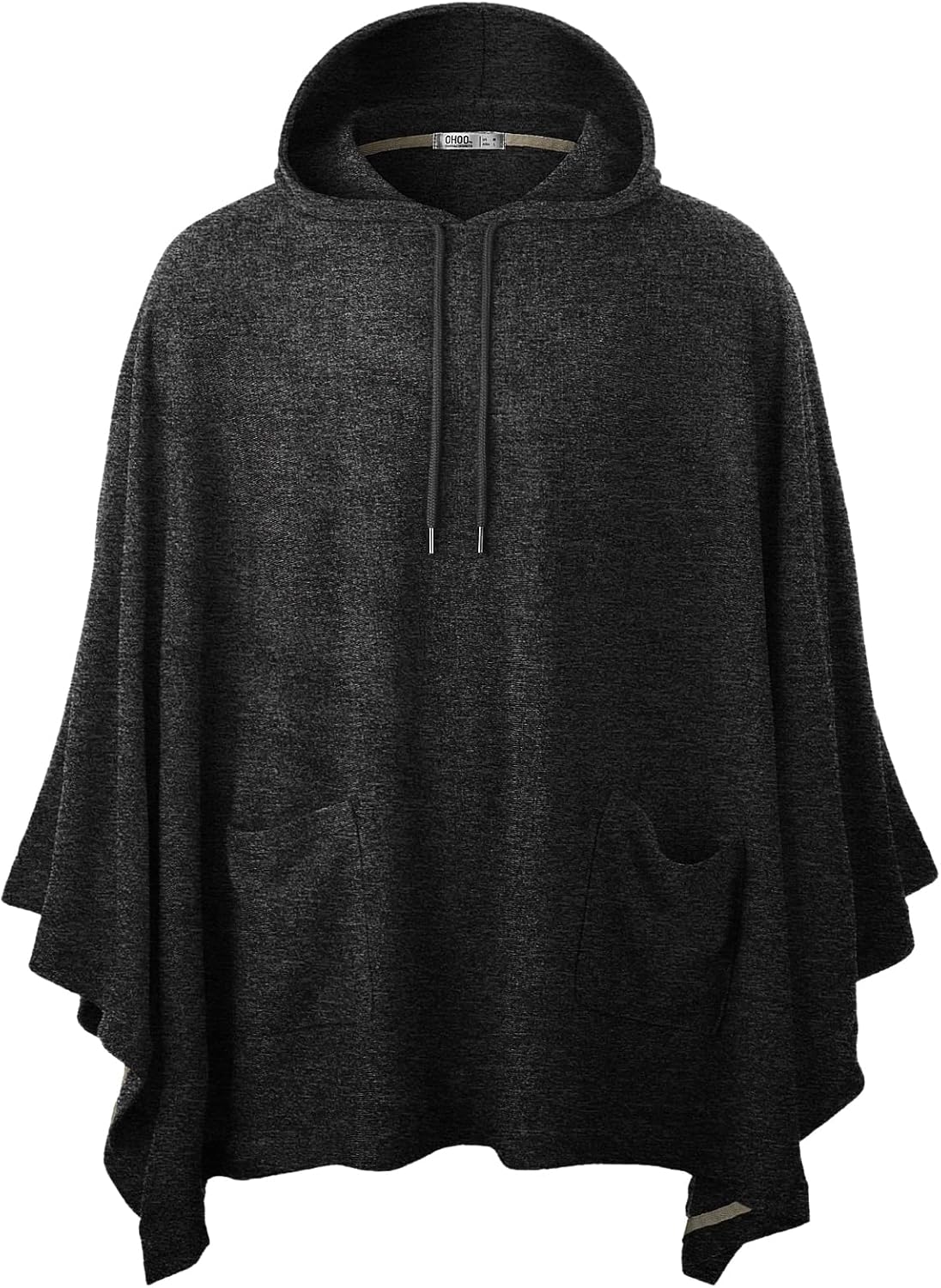 Ohoo Men's Hooded Poncho Cape Cloak Fashion Hoodie Pullover with Pocket
