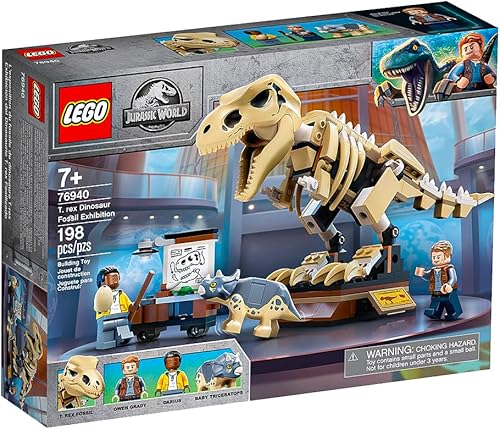 Miniatura 8 de LEGO Jurassic World T. rex Dinosaur Fossil Exhibition 76940 Kit de construcción; juego de juguete genial para niños; nuevo 2021 (198 piezas)
