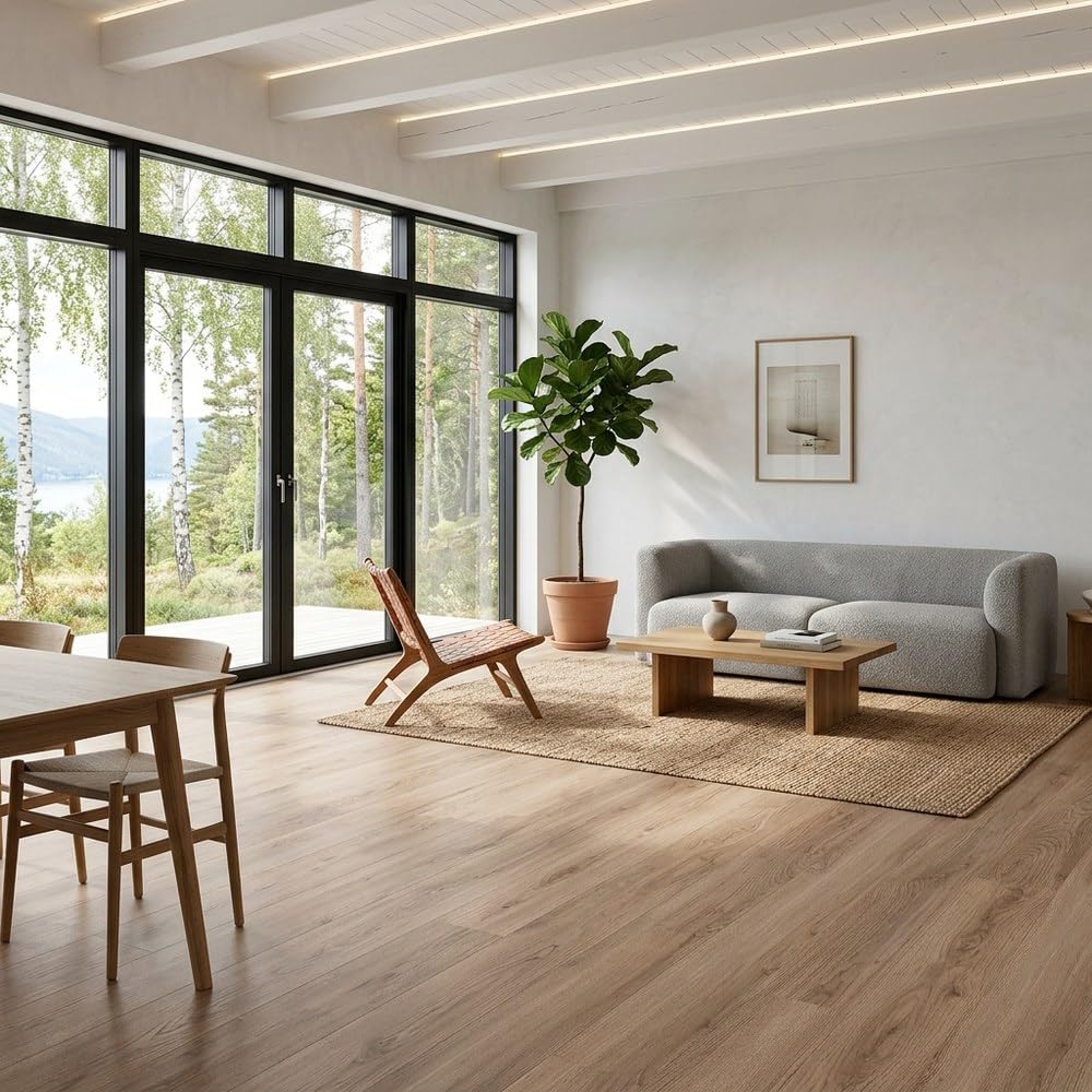 Pavimentos Arquiservi - Tarima Flotante AC5 8mm (1.90 m²) | Click | Resistente Agua | Suelo Laminado (Roble Drago)
