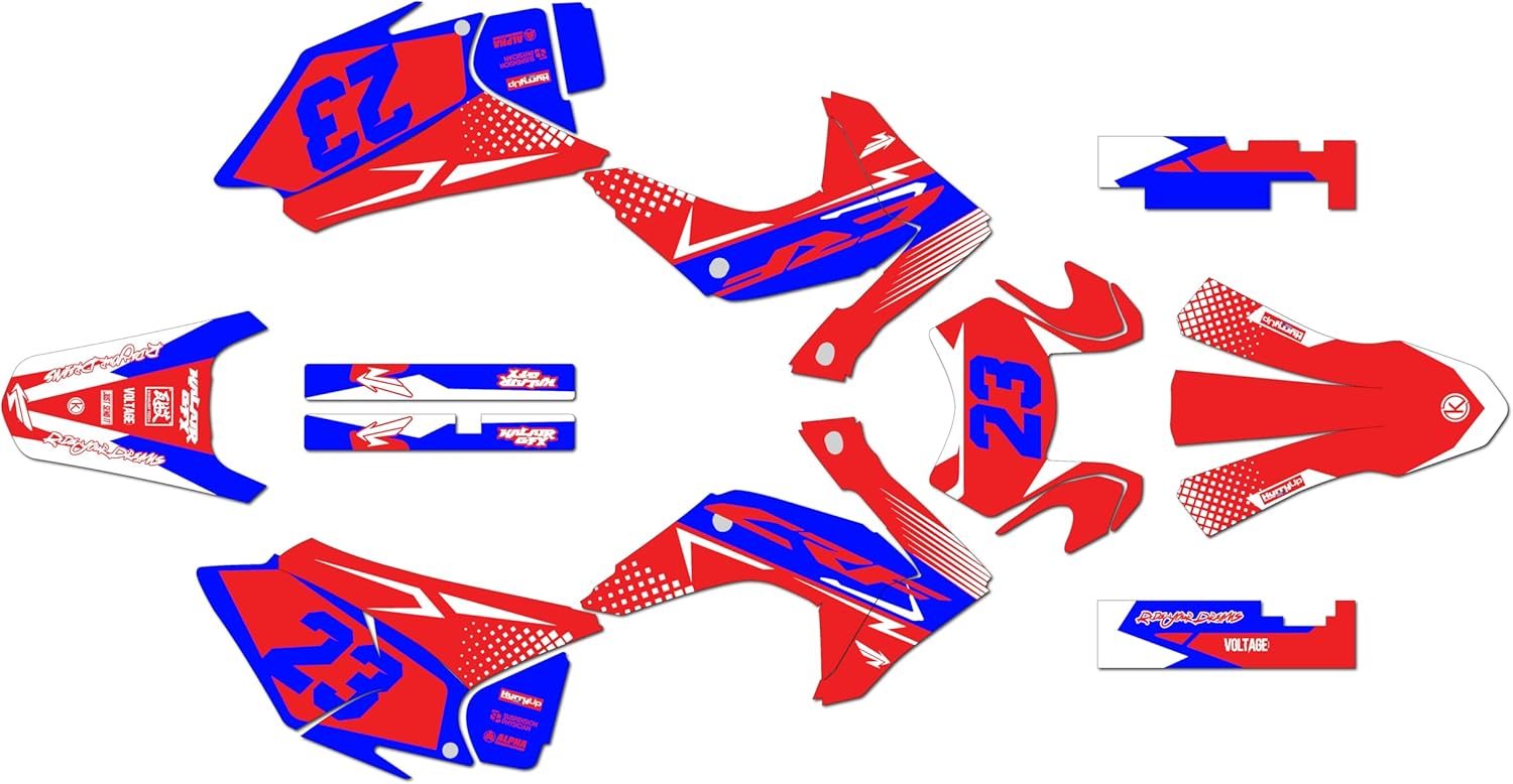 Graphics Kit for Honda CRF150F / CRF230F (2015-2020) EVADER Series Smoke 09 Mil - Dirt pit bike motorcycle stickers, dirtbike racing automotive decal motocross accessories no-plastics