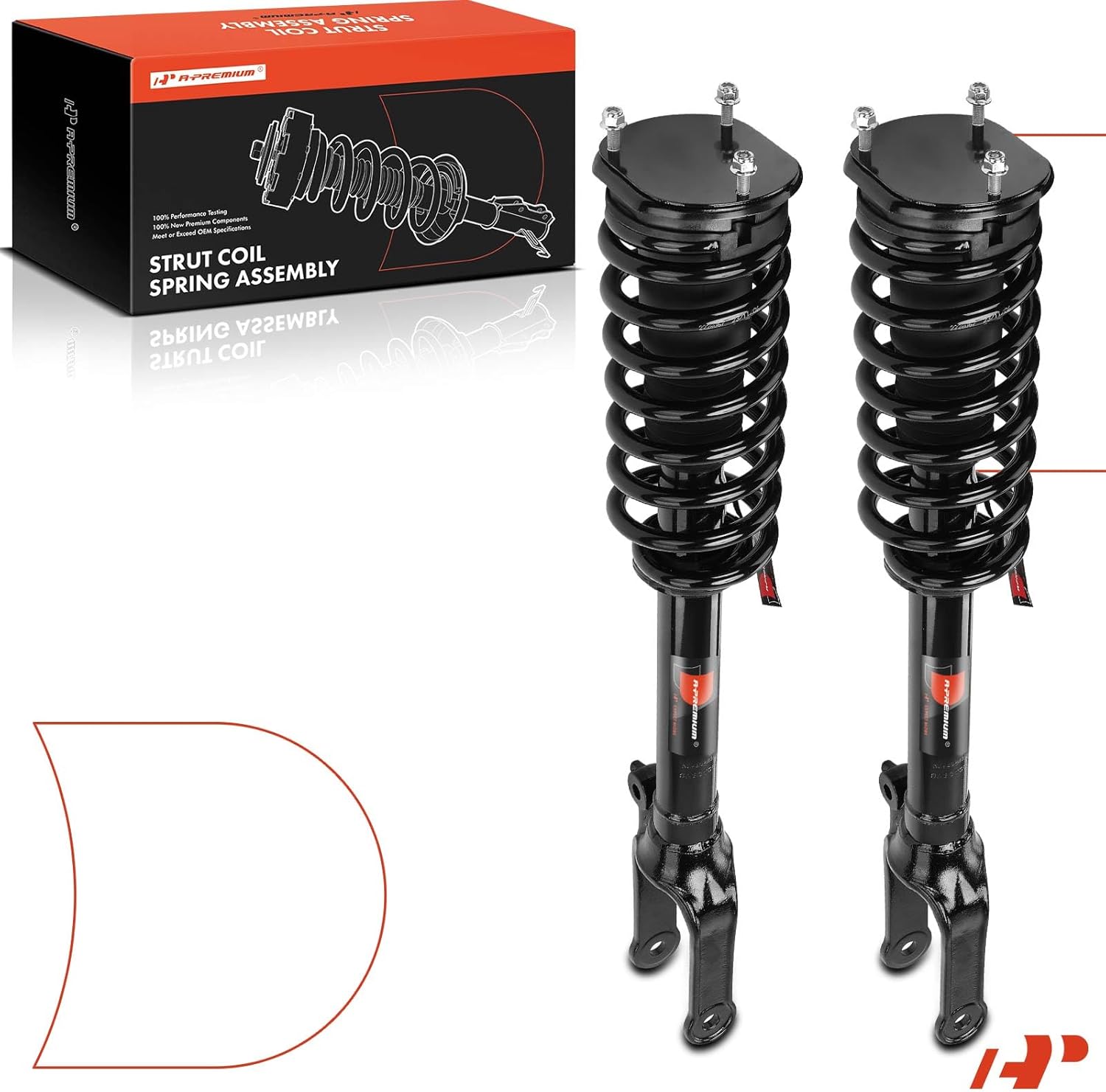 A-Premium Front Complete Strut and Coil Spring Assembly Compatible with Mercedes W251 Series R320 2007-2009, R350 2006-2013, R500 2006-2007, w/o Air Suspension, 2-PC Set