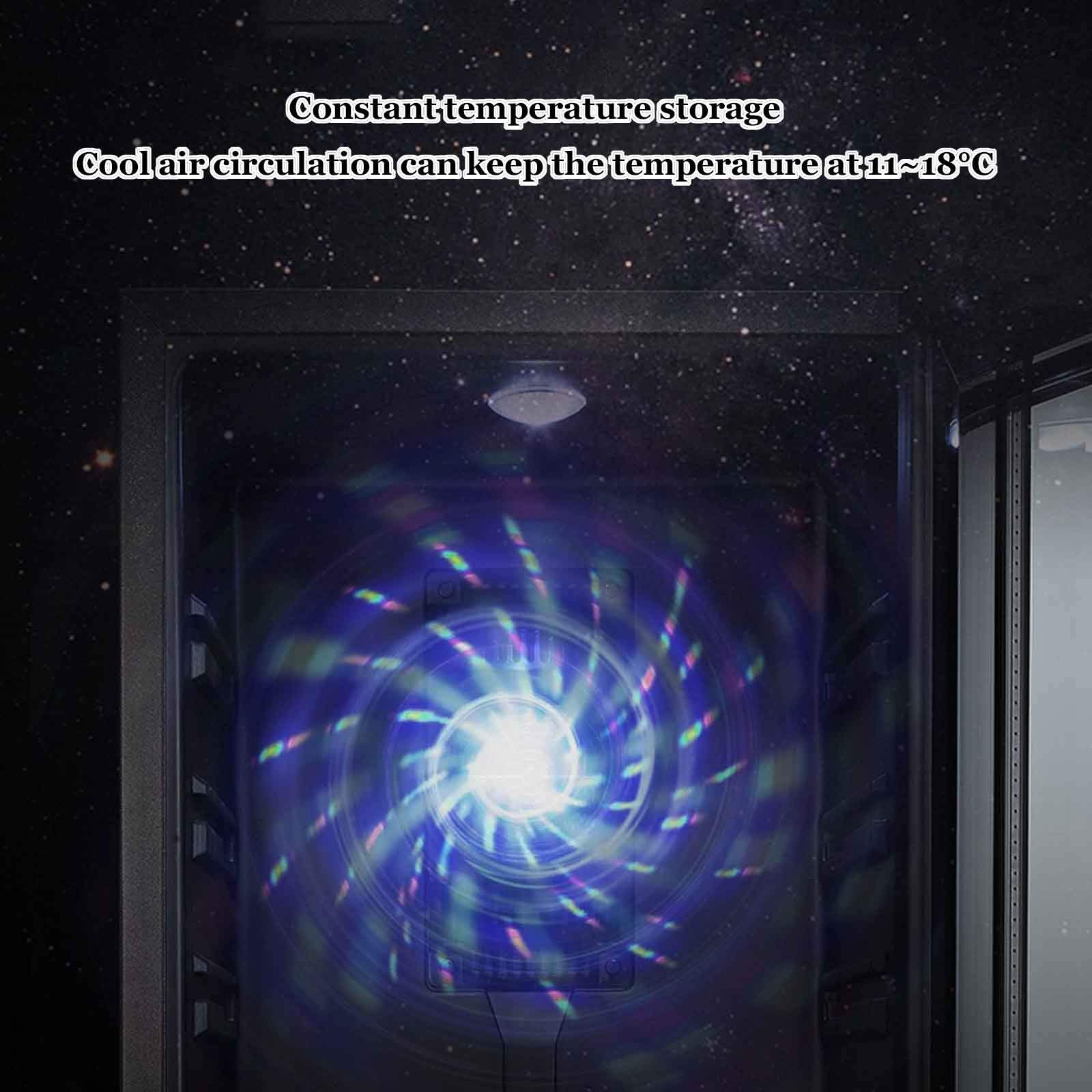 Dingyxin Beverage Refrigerator,Wine And Beverage Wine Cooler Mini Fridge Glass Can Cooler Counter Top Bar Fridge Quiet Operation Compressor For Office Or Bar 28 Bottles on Fridge.com - View 6