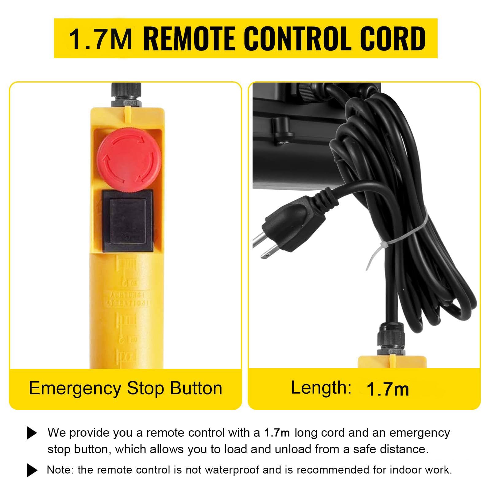Nuovo Ascensore Portatile, Verricello Elettrico, Paranco Elettrico per Carichi Pesanti, con Telecomando A Filo E Verricello Elettrico A Imbracatura Singola/Doppia 400kg-30m