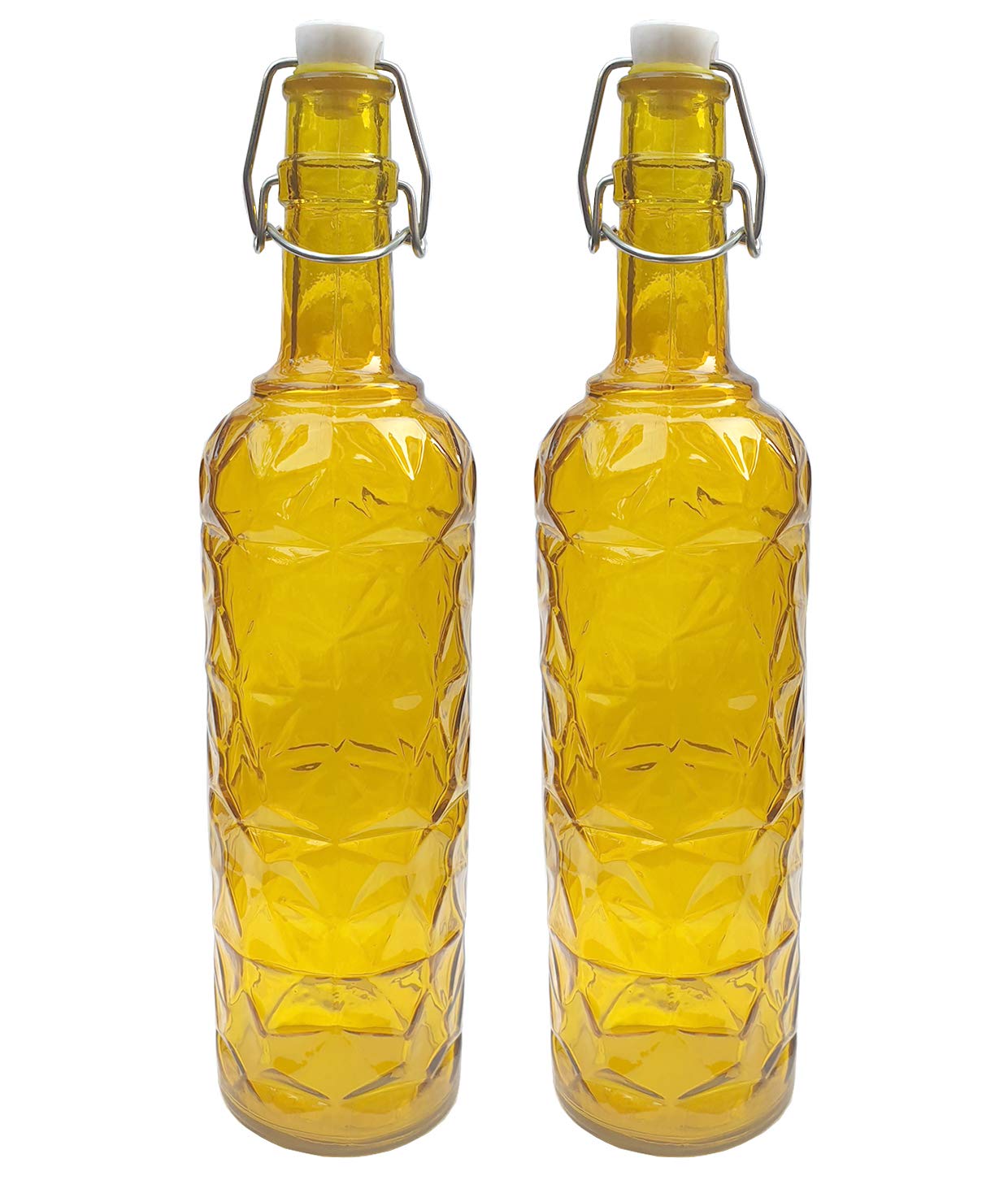 Buy Favola Essentials Crystal Cut Design Glass Airtight Water Bottle, 1