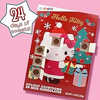 Vista 7 de Galerie Hello Kitty Calendario de cuenta regresiva de Navidad 2023, vacaciones con 24 piezas de chocolate con leche, calendarios de Adviento