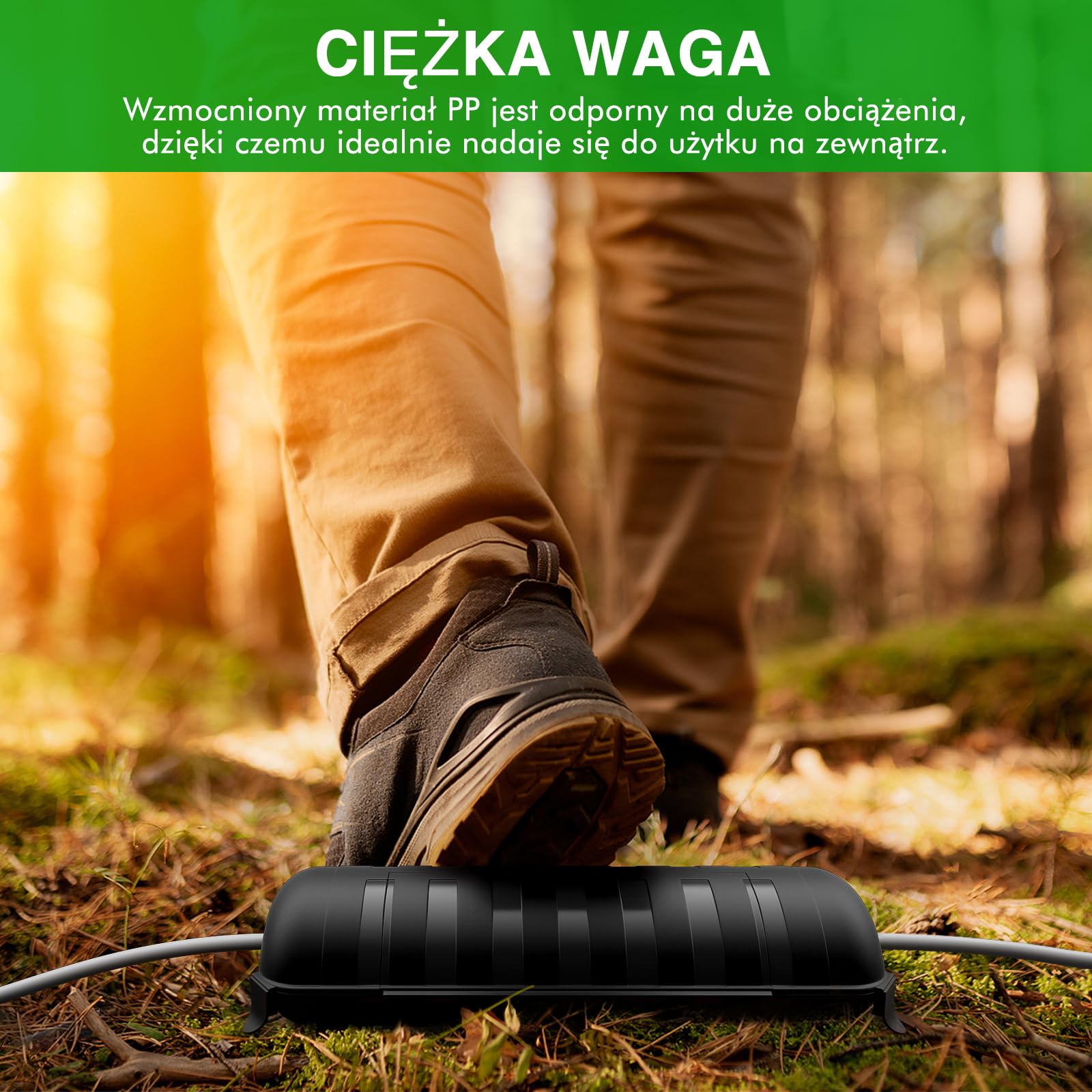 RESTMO IP44 wodoodporna skrzynka na kable do użytku na zewnątrz (Outdoor), odporna na warunki atmosferyczne, duża skrzynka ochronna na przedłużacze, wtyczka Schuko, narzędzia elektryczne, 290 mm x 110