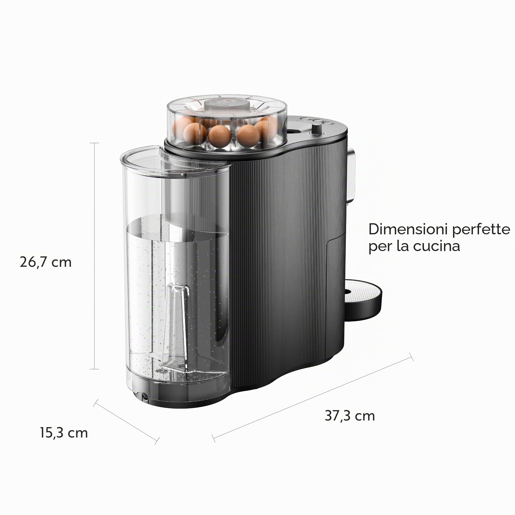 CoffeeB by café royal Globe 1.3L Black - macchina appositamente progettata per l'uso di Coffee Balls [Classe energetica A+]