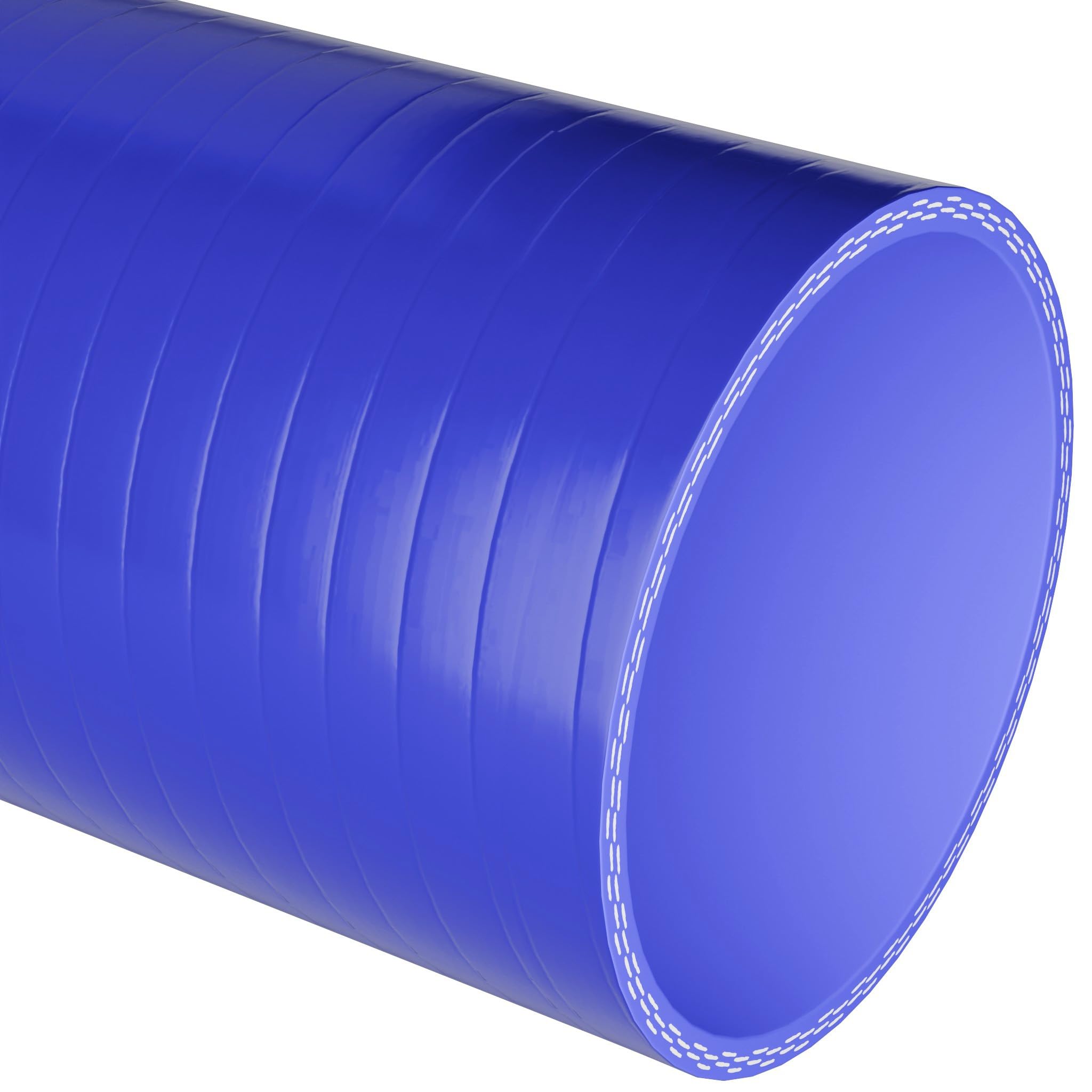 90 degree Silicone Turbo and Coolant Reinforced Hose Elbow ID: 63mm - Blue — view 2