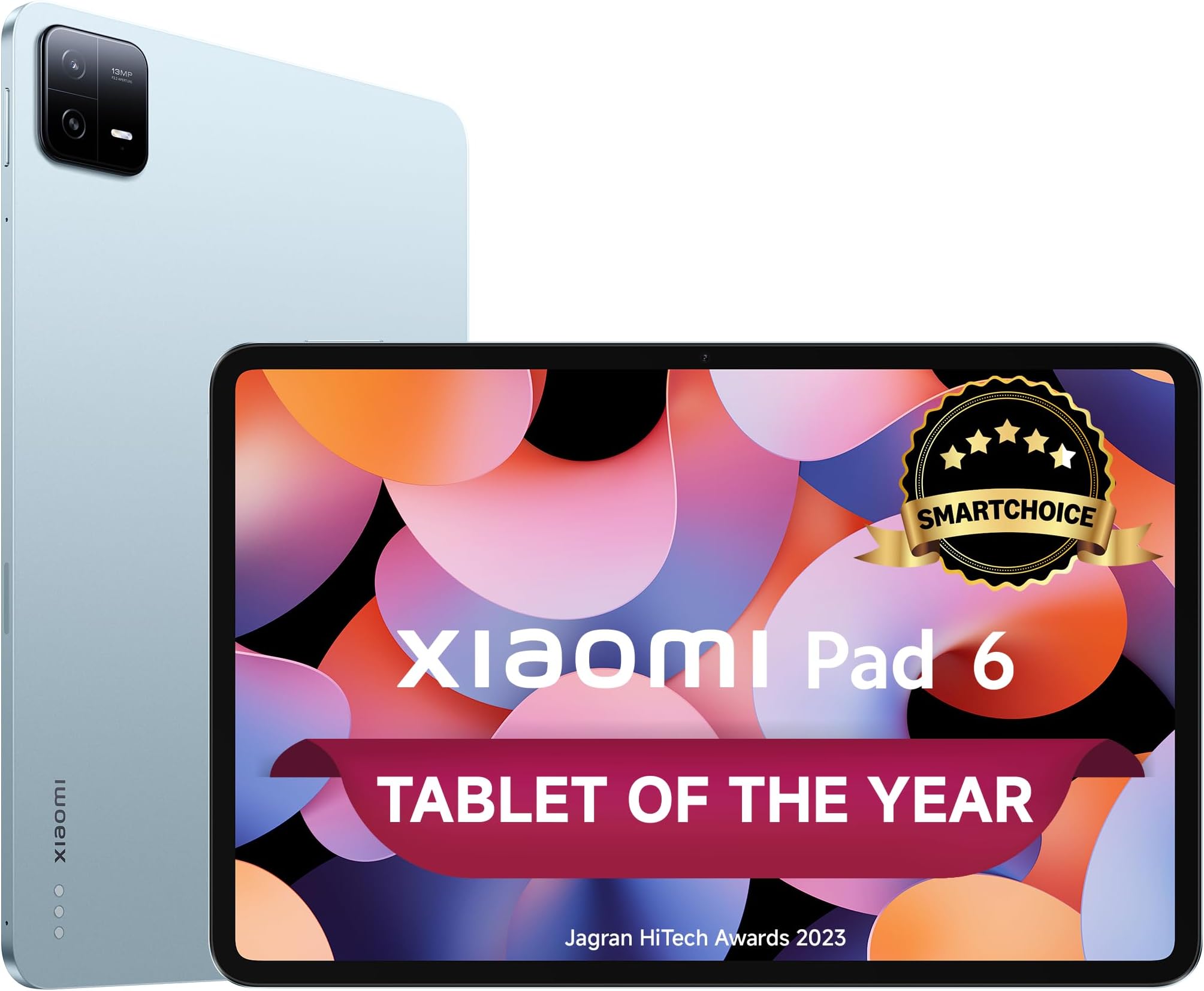 Pad 6|[Smartchoice] | Qualcomm Snapdragon 870| Powered by HyperOS |144Hz Refresh Rate| 8GB, 256GB| 2.8K+ Display (11-inch/27.81cm) Tablet| Dolby Vision Atmos| Quad Speakers| Wi-Fi| Mist Blue