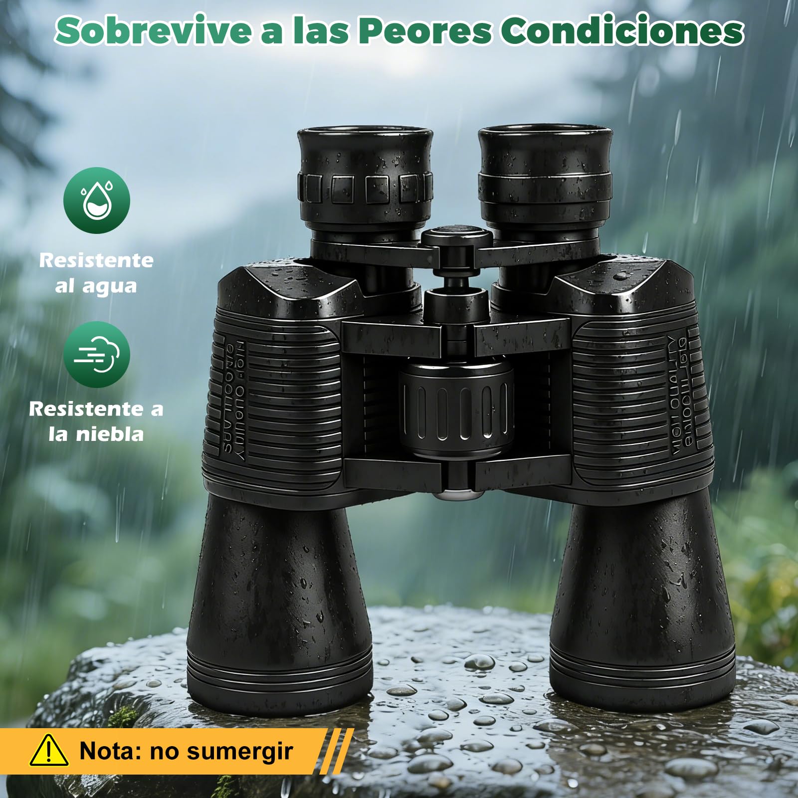 Prismáticos Compactos Profesionales 20 X 50 para Adultos Niño, Binoculares con Campo de Visión Amplio, Óptica FMC,Adaptador,Binoculars Ligero para Observación de Aves Acampada Caza Ópera Conciertos