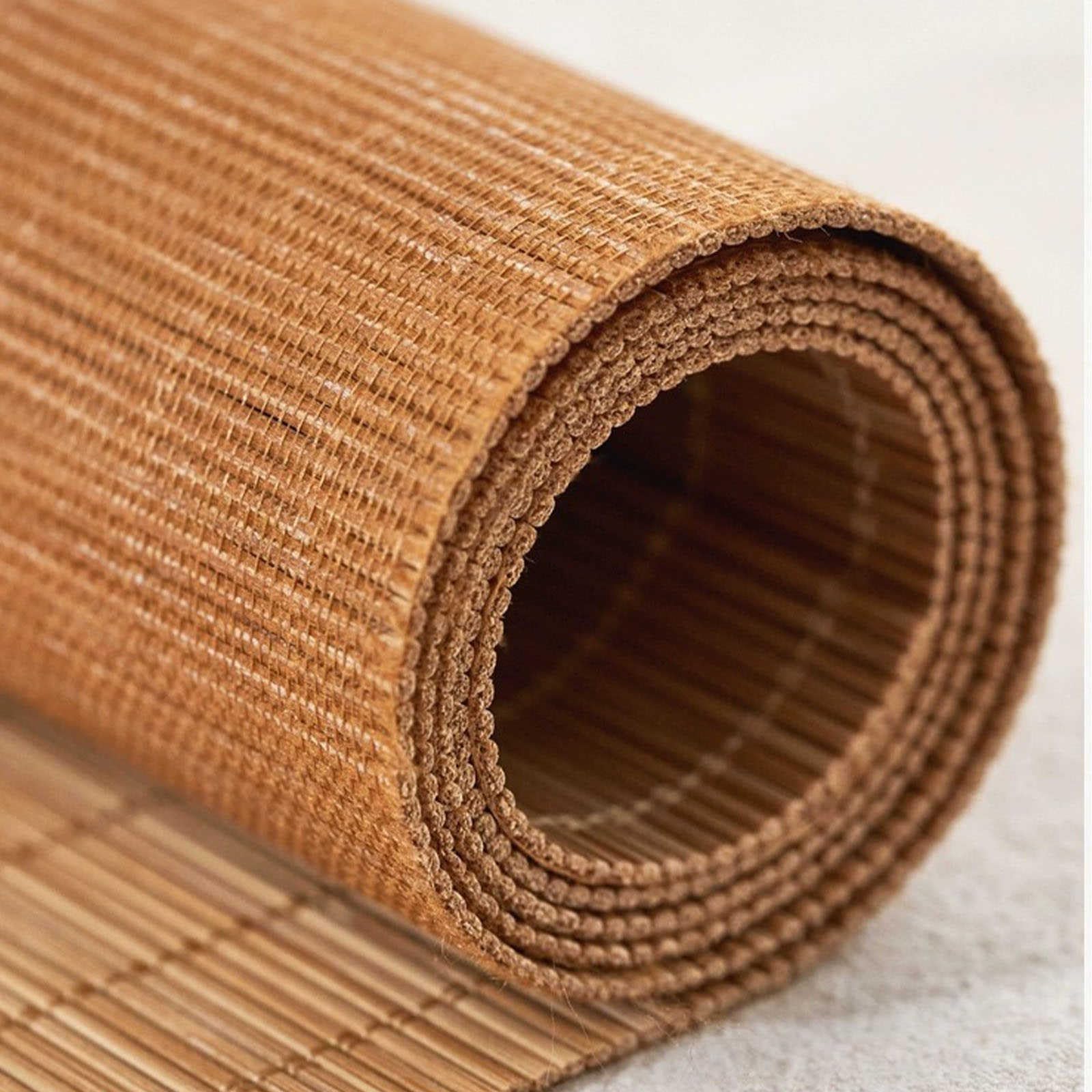 Kung Fu - Juego de té de bambú natural, hecho a mano, mantel individual decorativo para camino de mesa de té, mesa de comedor, fiestas de boda, decoración del hogar