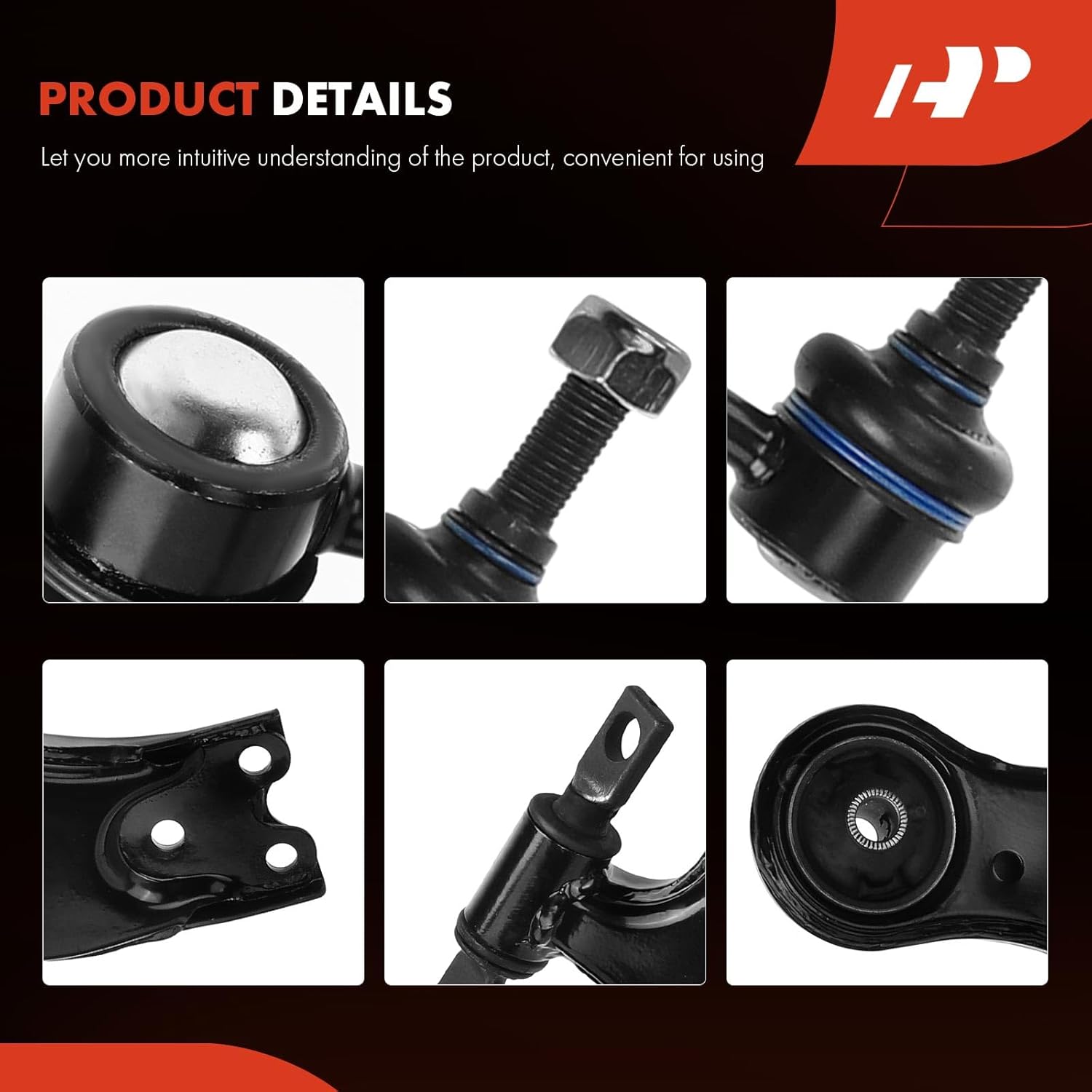 A-Premium Set of 4, Front Lower Control Arm, Sway Bar Link, Compatible with Toyota Sienna 2004 2005 2006 2007 2008 2009 2010