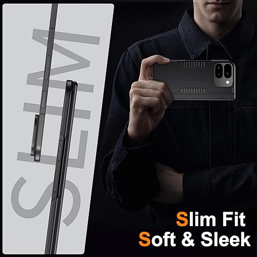 Miniatura 4 de Funda plegable para Google Pixel-9-Pro Funda delgada con soporte de bisagra con protector de pantalla - Soporte de carga inalámbrica - Funda