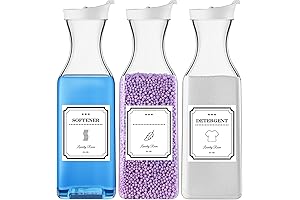 Essential Laundry Room Organization - Pack of 3 Laundry Detergent Dispenser Containers...