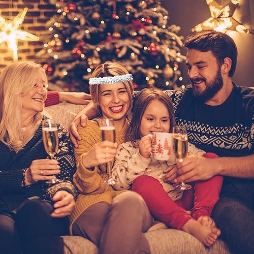 Miniatura 6 de Beaupretty Diademas de moda para mujer, 12 diademas de lentejuelas con purpurina, banda elástica para la cabeza, accesorios para el cabello para