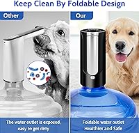 Vista 4 de Dispensador de agua de botella de 5 galones, bomba de botella de agua universal plegable, bomba de agua potable eléctrica portátil automática