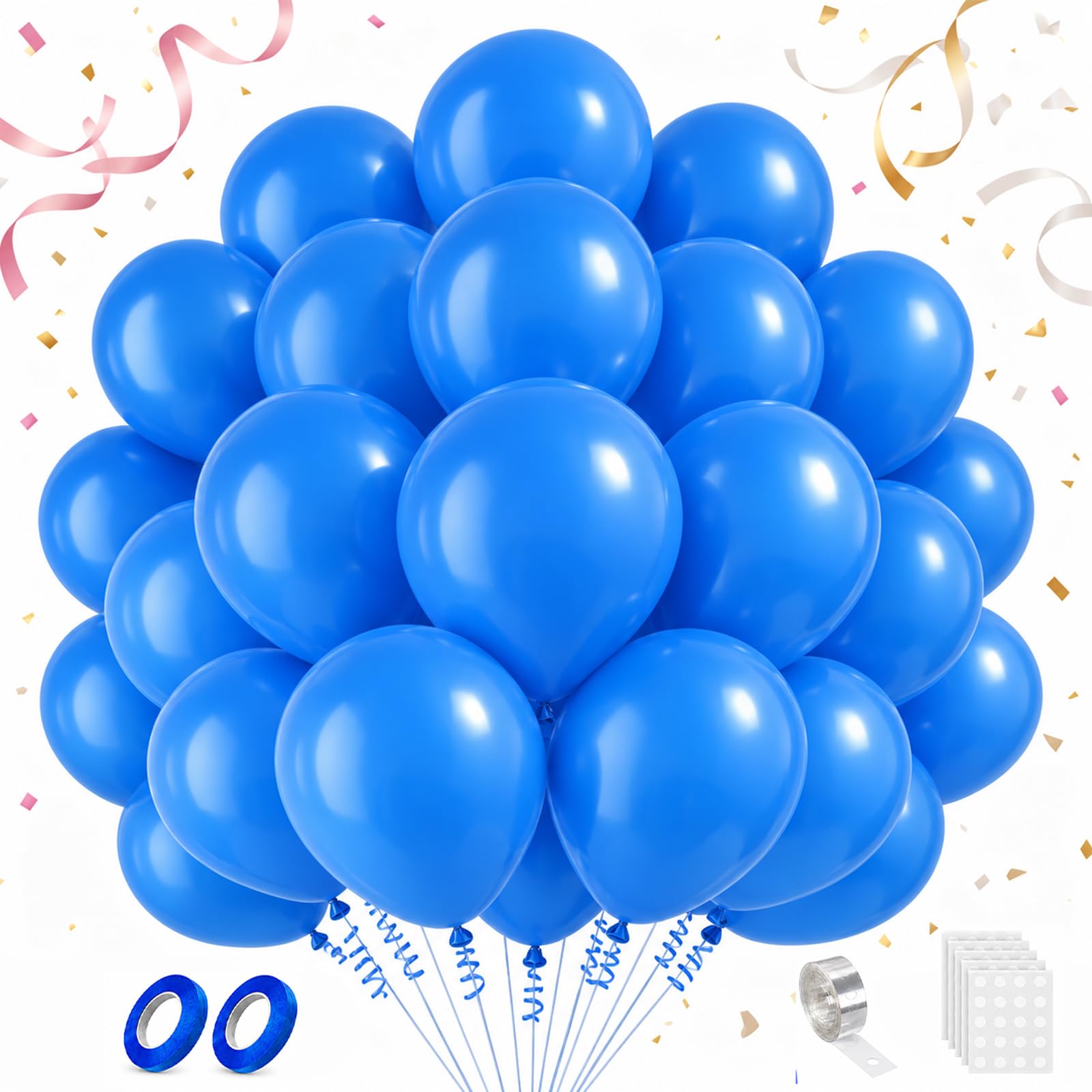 Royal Blue Thicken Latex Balloons 100 Pack - 12 Inch Helium Party Balloons