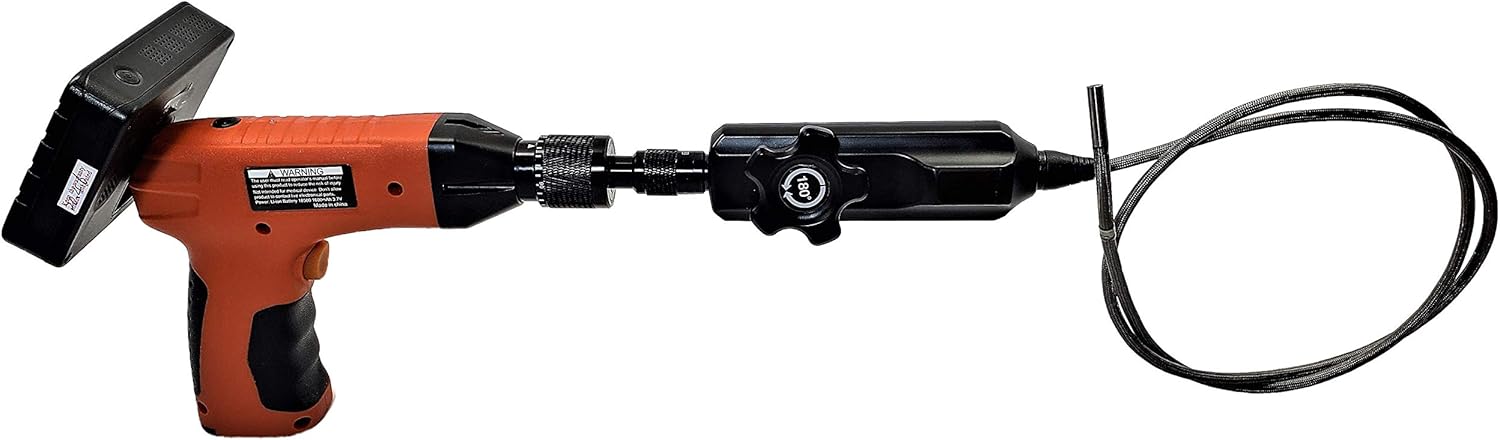 Vividia VA-250 Two-Way Articulating Borescope Videoscope Inspection Camera with 6mm Diameter 1 Meter Long Probe and 3.5" LCD Monitor (3.5" Wireless Monitor)