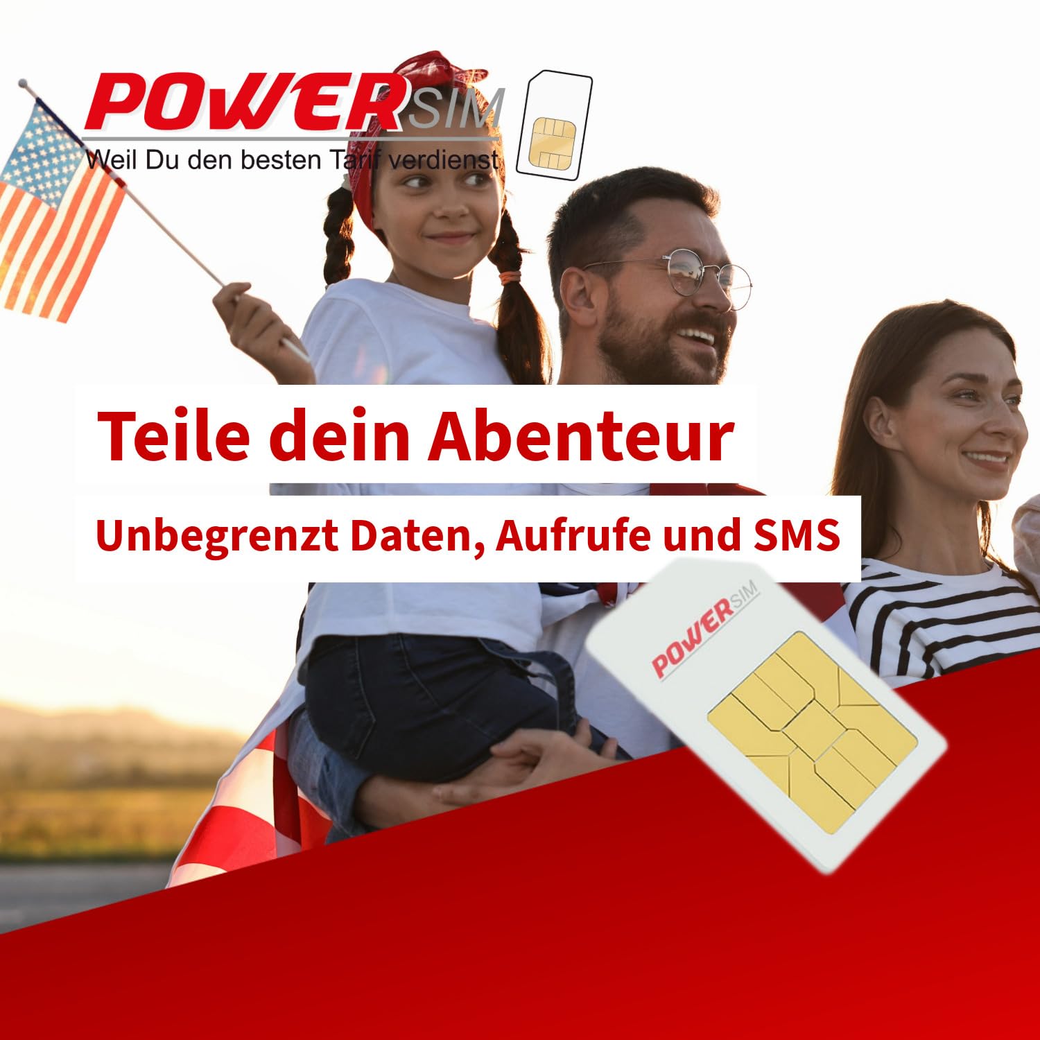 LycaMobile Prepaid SIM USA – 10 GB 5G /4G LTE – Unbegrenzte internationale Anrufe und SMS – 30 Tage