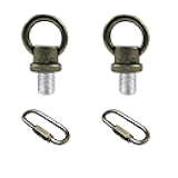 ECUDIS 1/8-IP Lighting Loops with Link Buckle Connectors for Light Fixture Chandelier Chain Extension, Pack of 2 (Antique Brass)