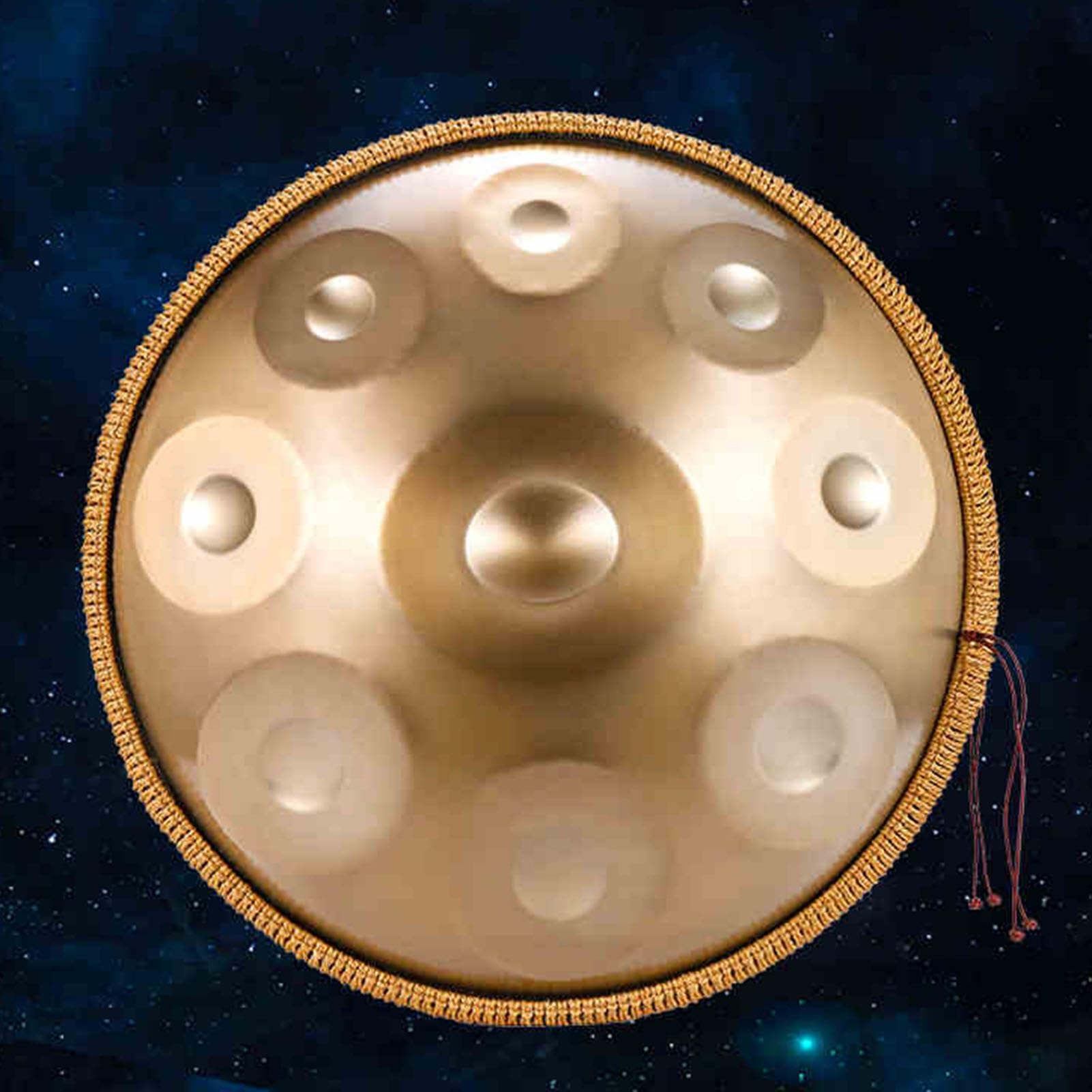 440HZ/432HZ bęben ręczny, bęben bębnowy stalowy bęben perkusyjny, bęben ręczny w Re poniżej 9/10/12 uwag, instrument perkusyjny ze statywem, do medytacji, jogi (C, 10 notatek)