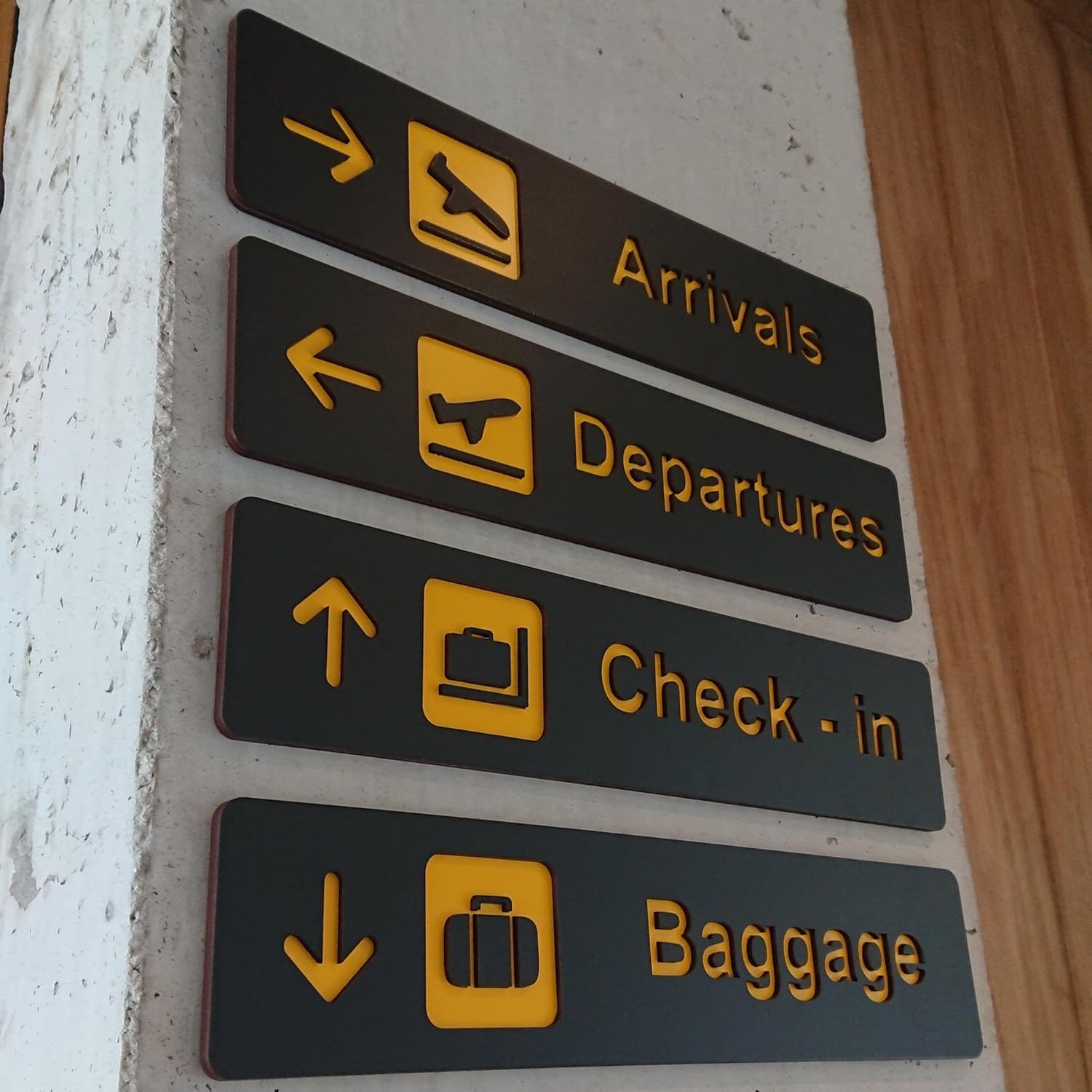 MANDALA SOUL Airport Signage Posters Pack x4, Airport Sign, Aviation, Travel-Themed, Room Decoration, Wall Art 2