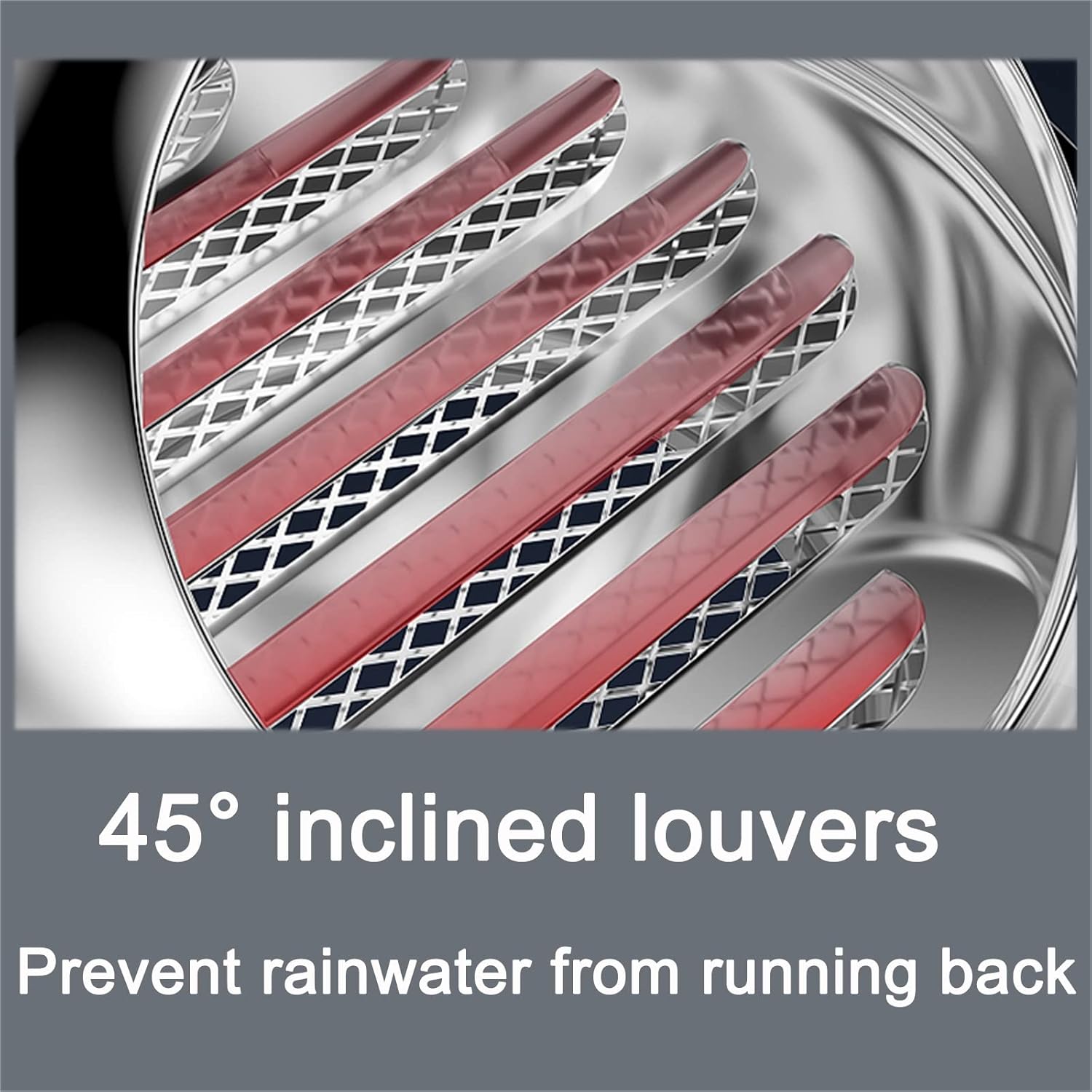Air Vent Cover,Stainless Steel Air Vent, Cover Wall Mount Bull Nosed Air Soffit Vent,Semicircular DesignrainproofQuick Exhaustwith Metal Shutters,for Air Conditioners,Various Vents(250mm(98.