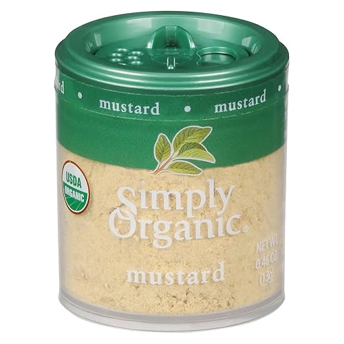 Simply Organic Semilla de mostaza molida orgánica certificada 046 oz Pack de 6 Sinapis alba L