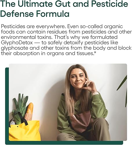 Miniatura 3 de EcoNugenics Suplemento GlyphoDetox – Elimina de forma segura los pesticidas de glifosato y las toxinas agrícolas – Fórmula de desintoxicación con
