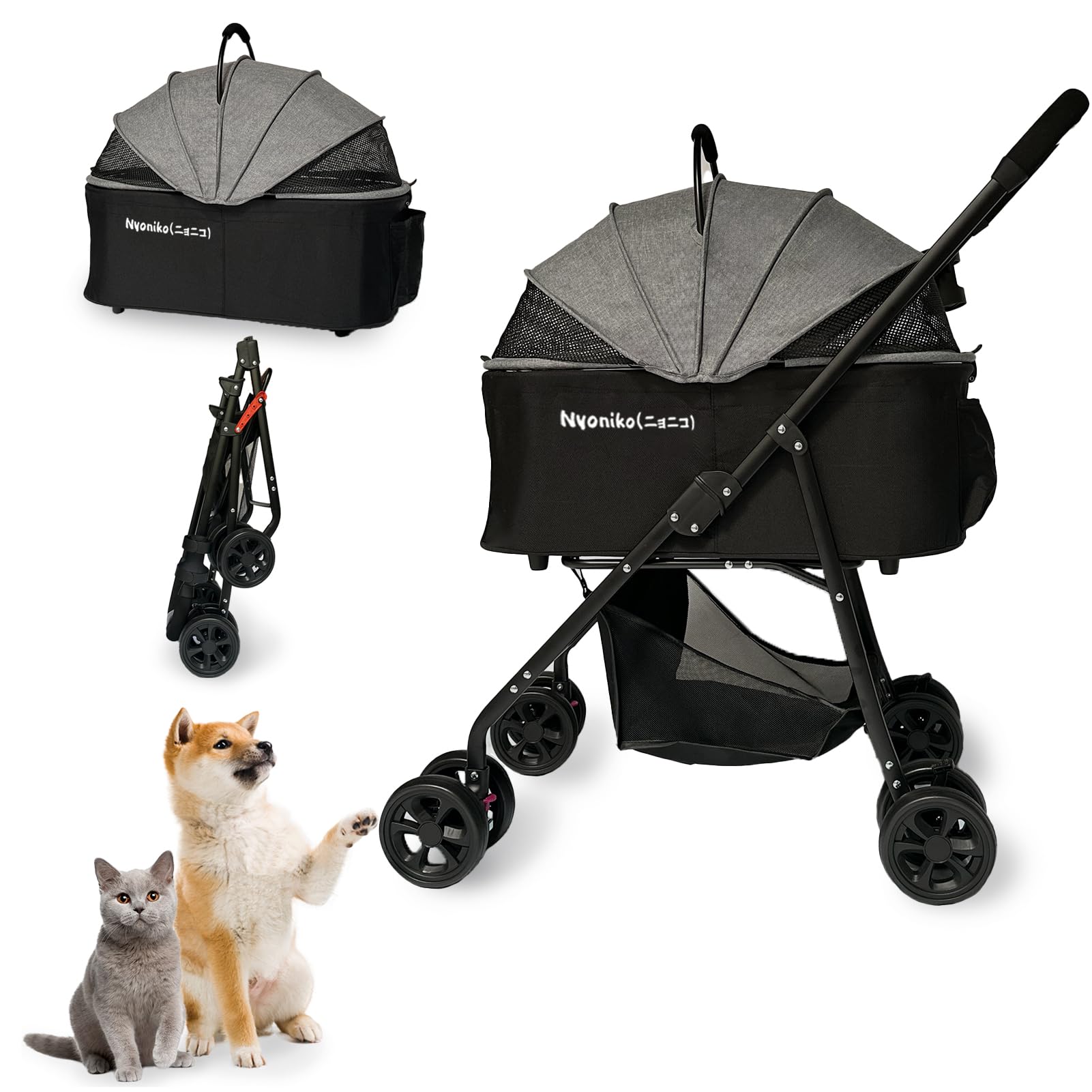 ペットバギープリモ Amazon.co.jp: [Nyoniko(ニョニコ)]ペットカート 分離型 折りたたみ 犬