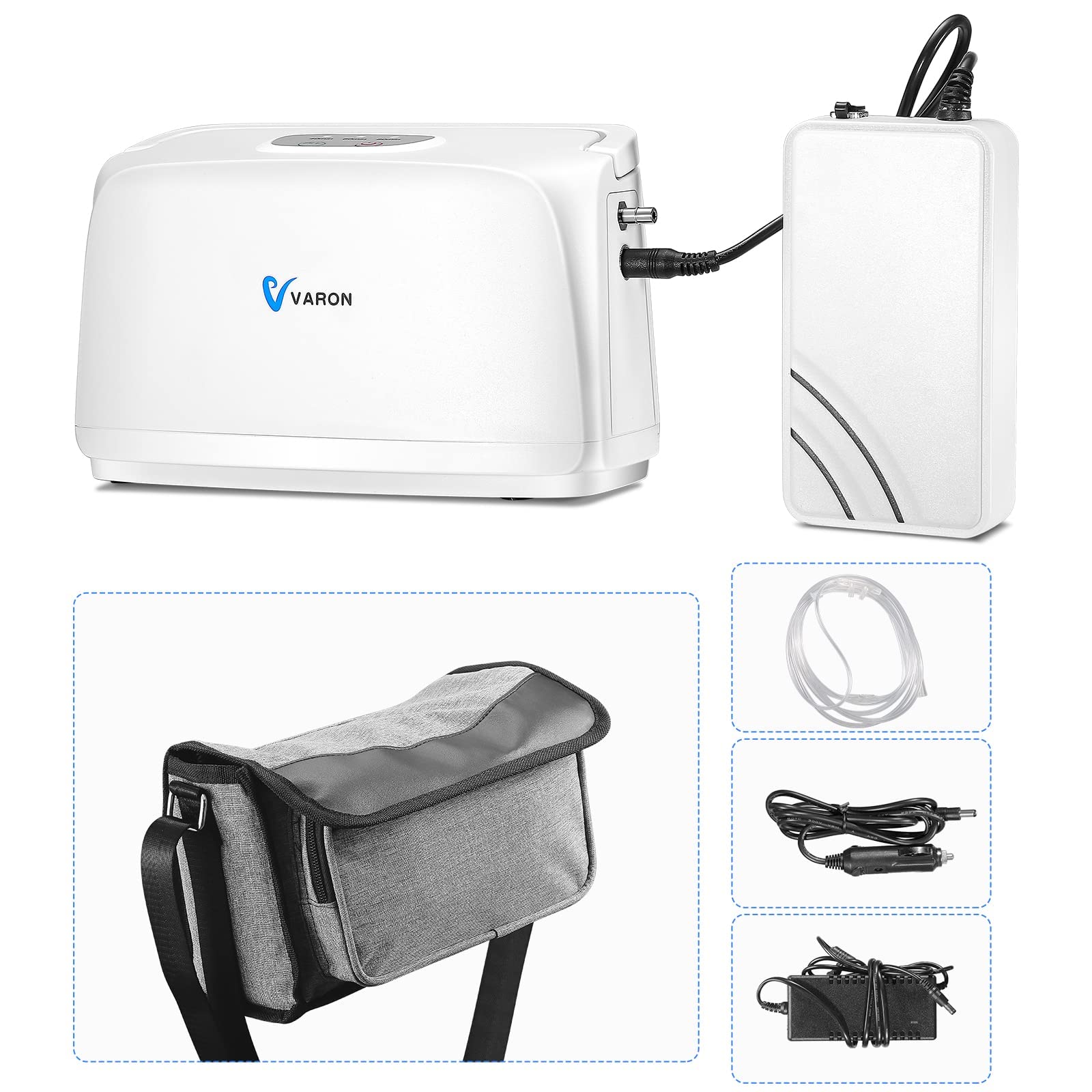 Concentratore di ossigeno 3L/min 32,5%(±2,5%) Purificatore d'aria a basso rumore Macchina domestica a corrente continua per auto domestica e viaggi