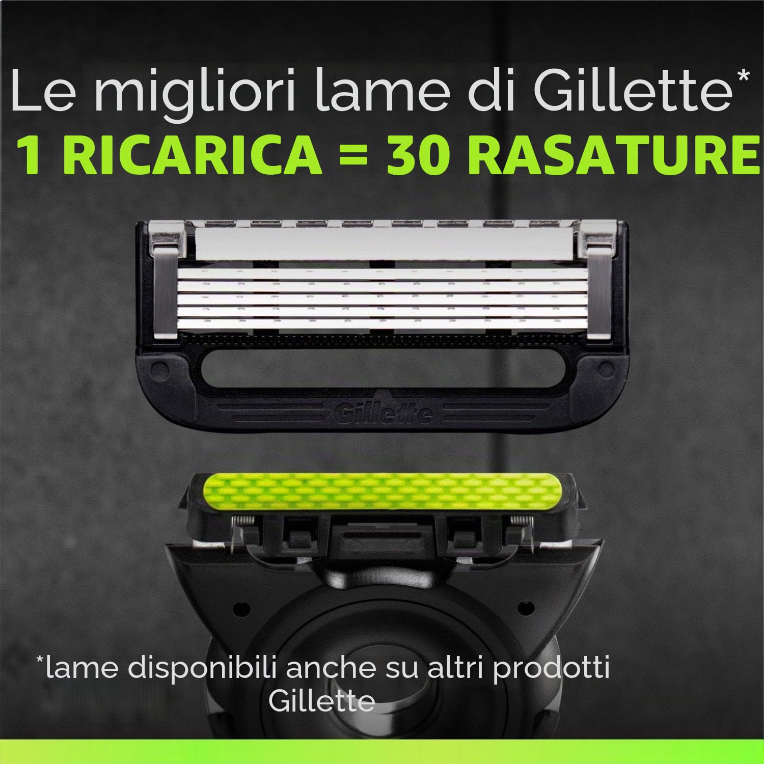 Gillette Lame di rasoio, 6 pezzi, adatte per GilletteLabs con barra esfoliante e rasoio riscaldato, lame di rasoio Gillette