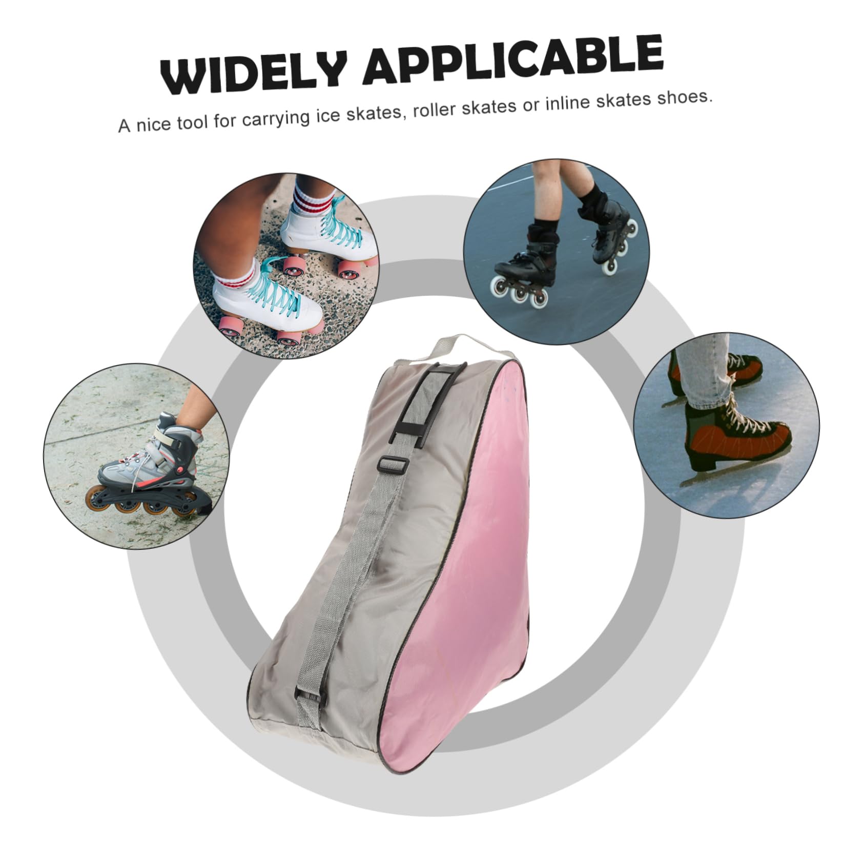 Toyvian Tracolla per Pattinaggio Alta Capacità Design per Ghiaccio e Inline Colore Rosa Facile e Utilizzare
