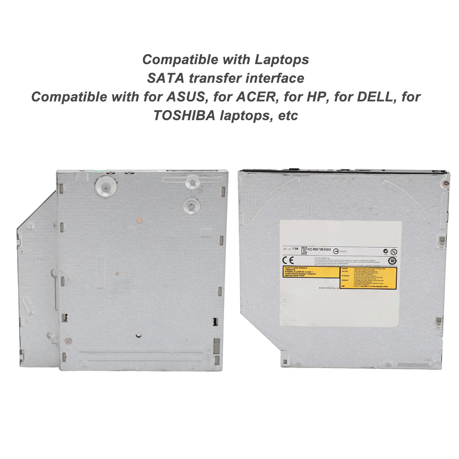 Ersatz-CD-DVD-Recorder, Internes Optisches Laufwerk-Recorder-Tablett Zum Laden von Serial Slim, für Acer, für Asus, für HP, für Dell, für Toshbia Usw (12,7 mm)