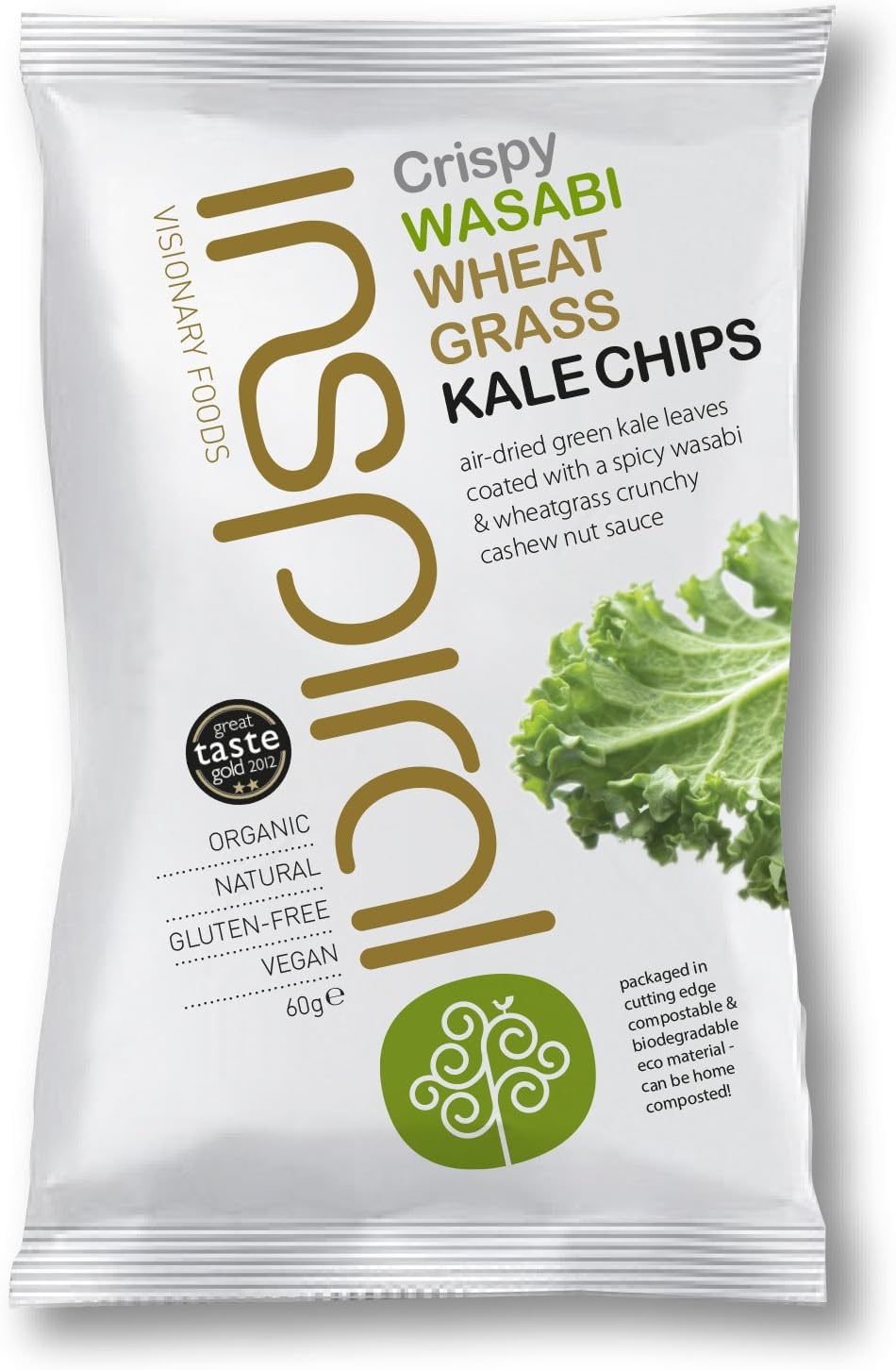 Amazon.co.jp inSpiral Wasabi Wheatgrass Kale Chips 60 g (order 6 for