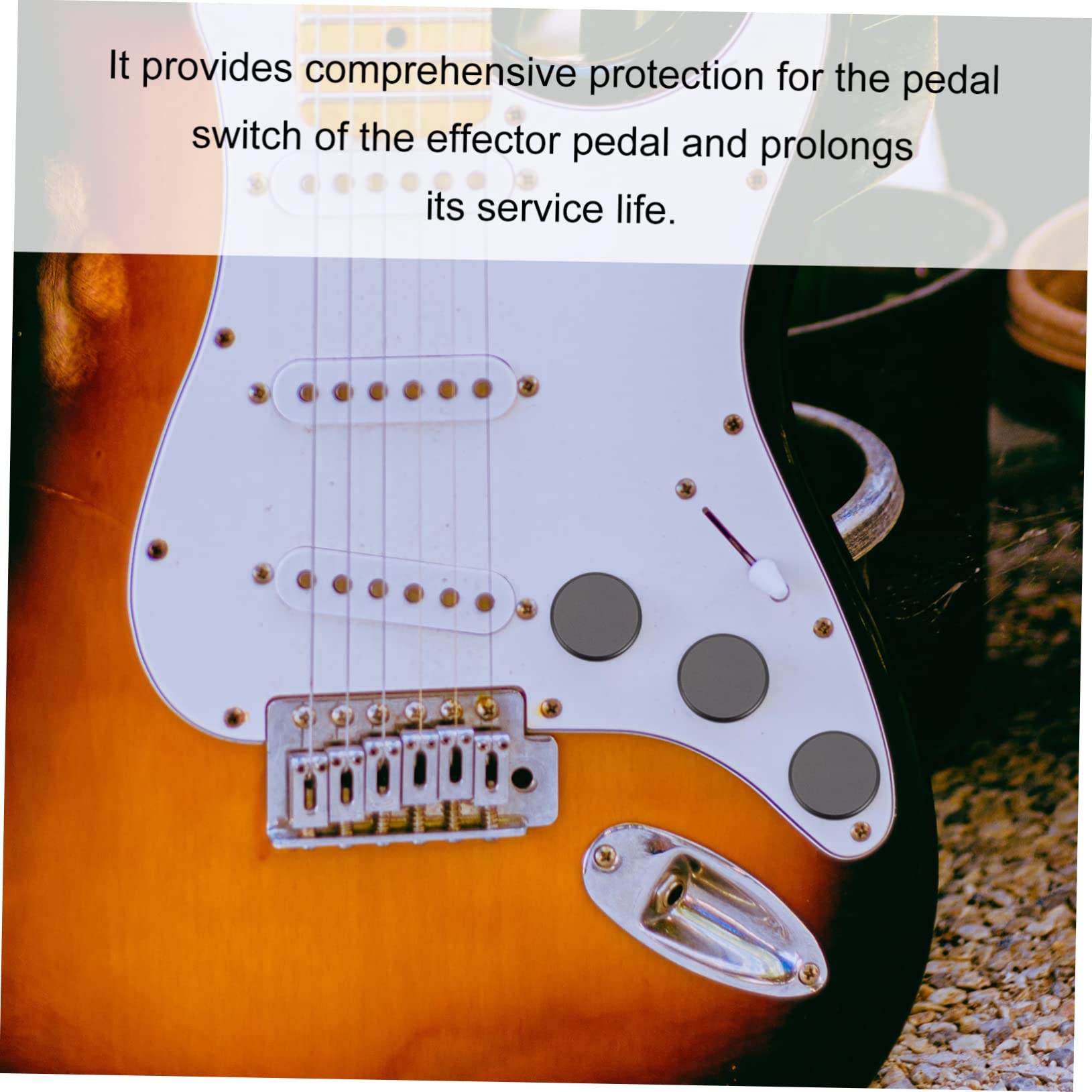 Levemolo Pedal Knob for Guitar Guitar Knob Protection Cover Pedal Button Topper Music Instrument Accessory